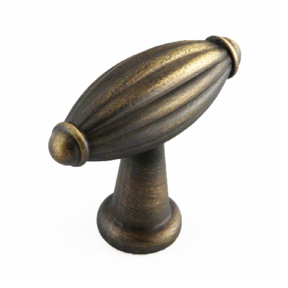 RK International CK 9308-AE Antique English Rectangular Transitional Cabinet Knob
