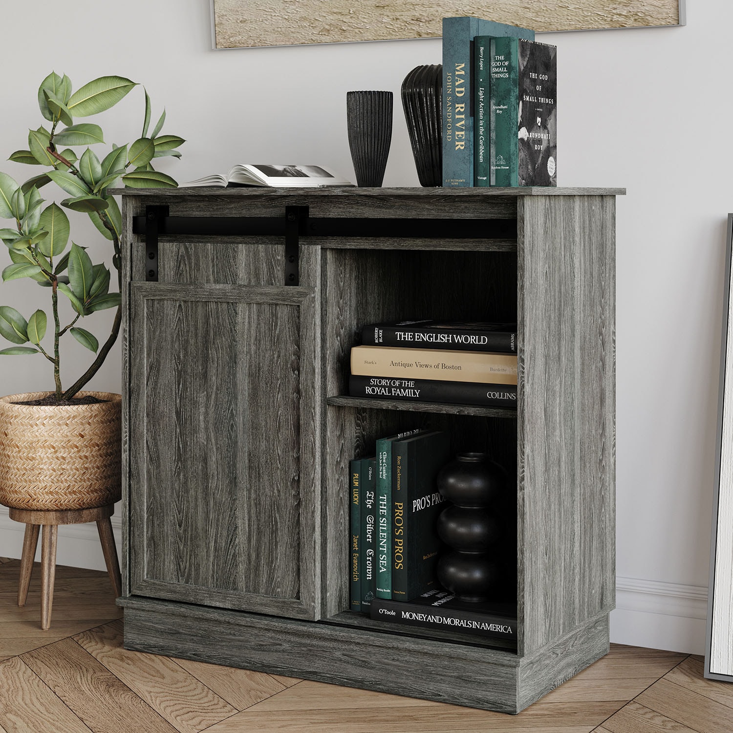 ChaletPosh C4005SB-DGY Contemporary/Modern Dark Grey Sideboard