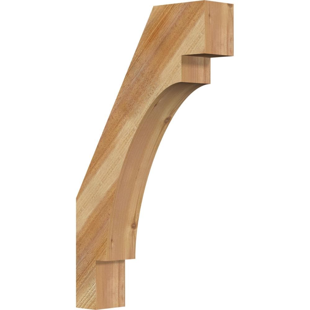 Ekena Millwork BRC04X16X28MRC00RWR 4-in x 16-in x 28-in Western Red Cedar Unfinished Wood Merced Rough Sawn Knee Brace