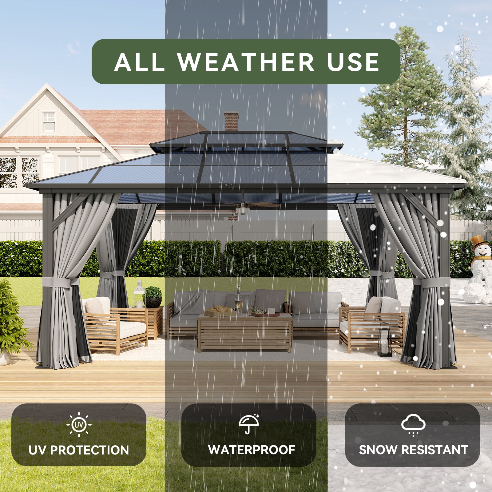 AOXUN AX-401G12 Wood-Resin-Gazebos - View #6