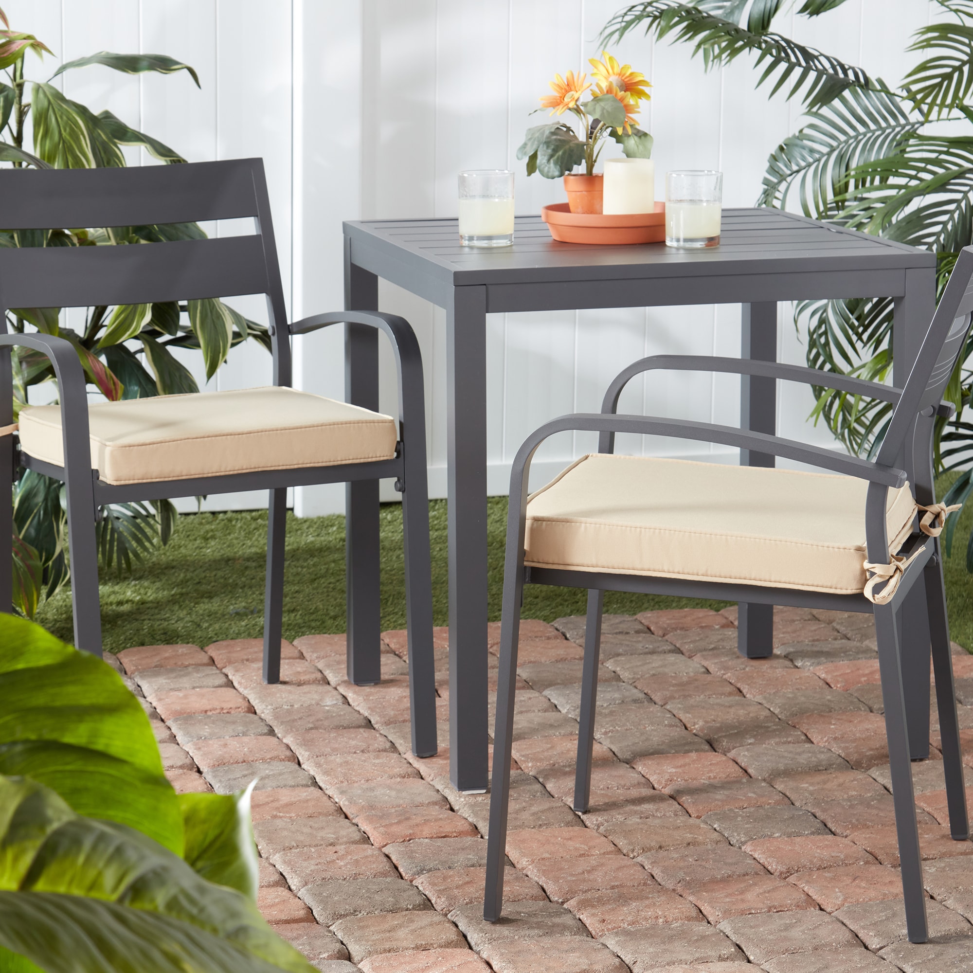 Greendale Home Fashions OP1100S2-STONE Patio-Furniture-Cushions - View #6