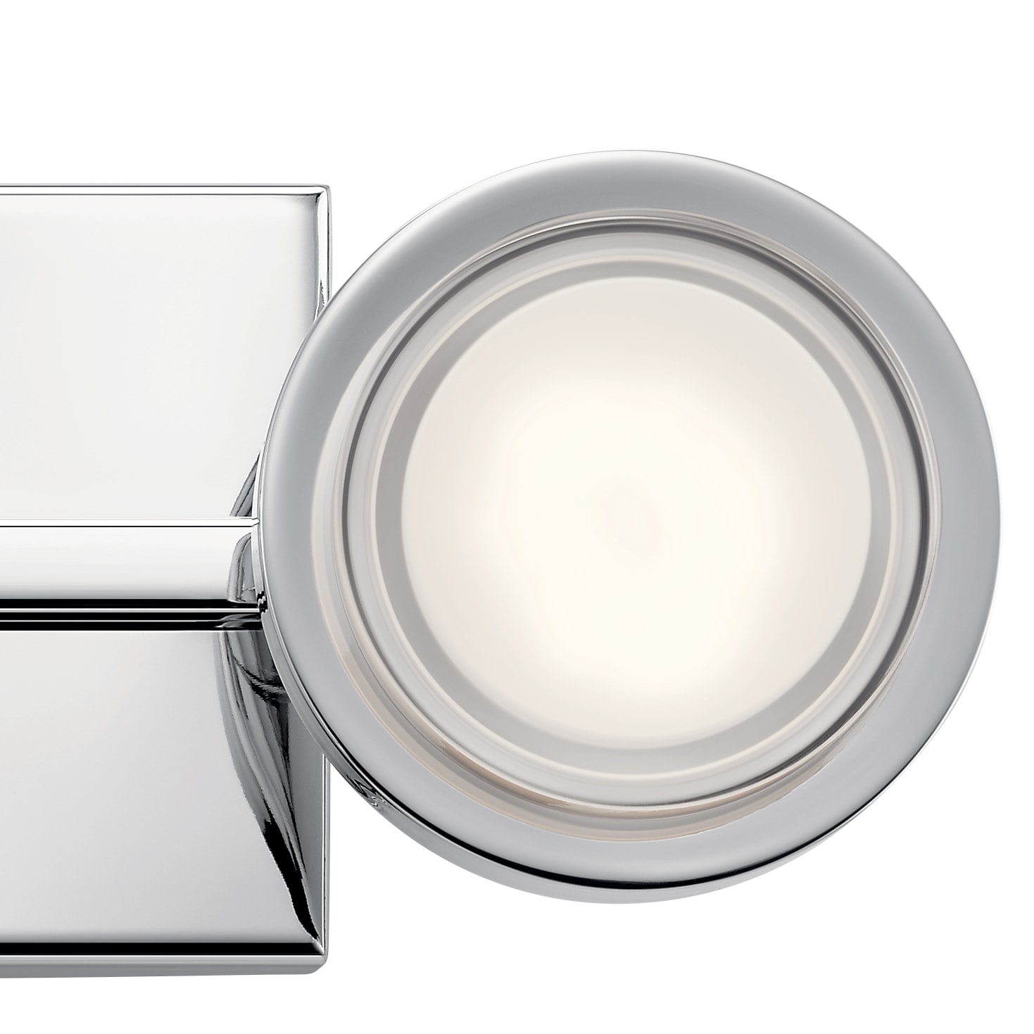 Chrome Elegance Dual LED Vanity Light with Clear Acrylic Shade