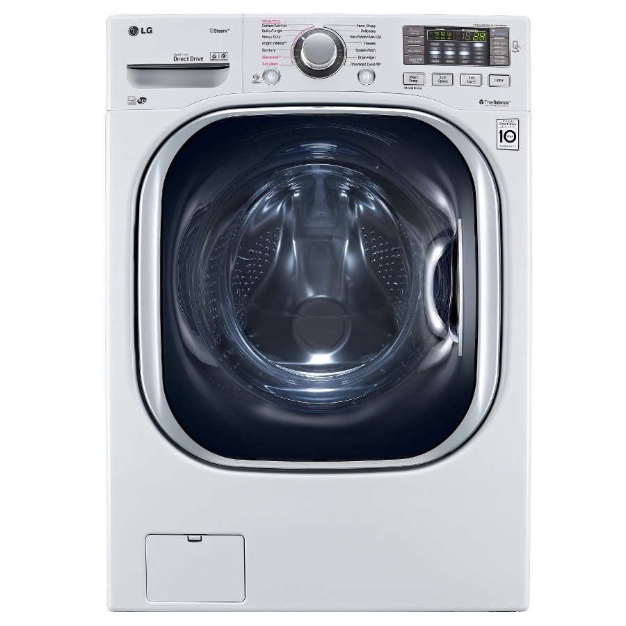 LG 4.5-cu ft High Efficiency Stackable Front-Load Washer (White