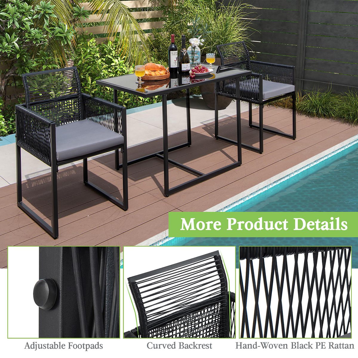 Costway NP11050DK Patio-Conversation-Sets - View #9