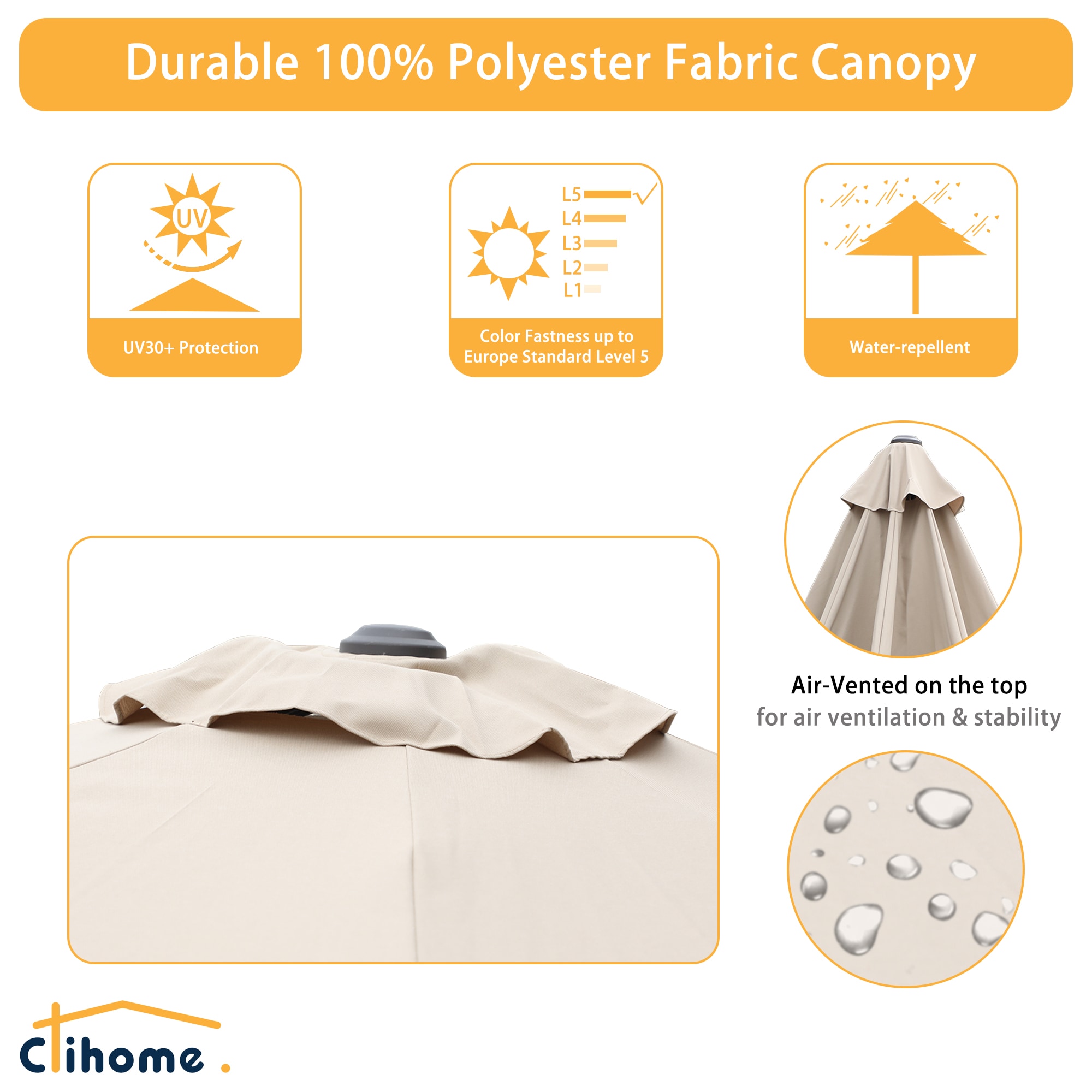 Clihome EDBL-UM1621001RD Umbrellas-2 - View #8