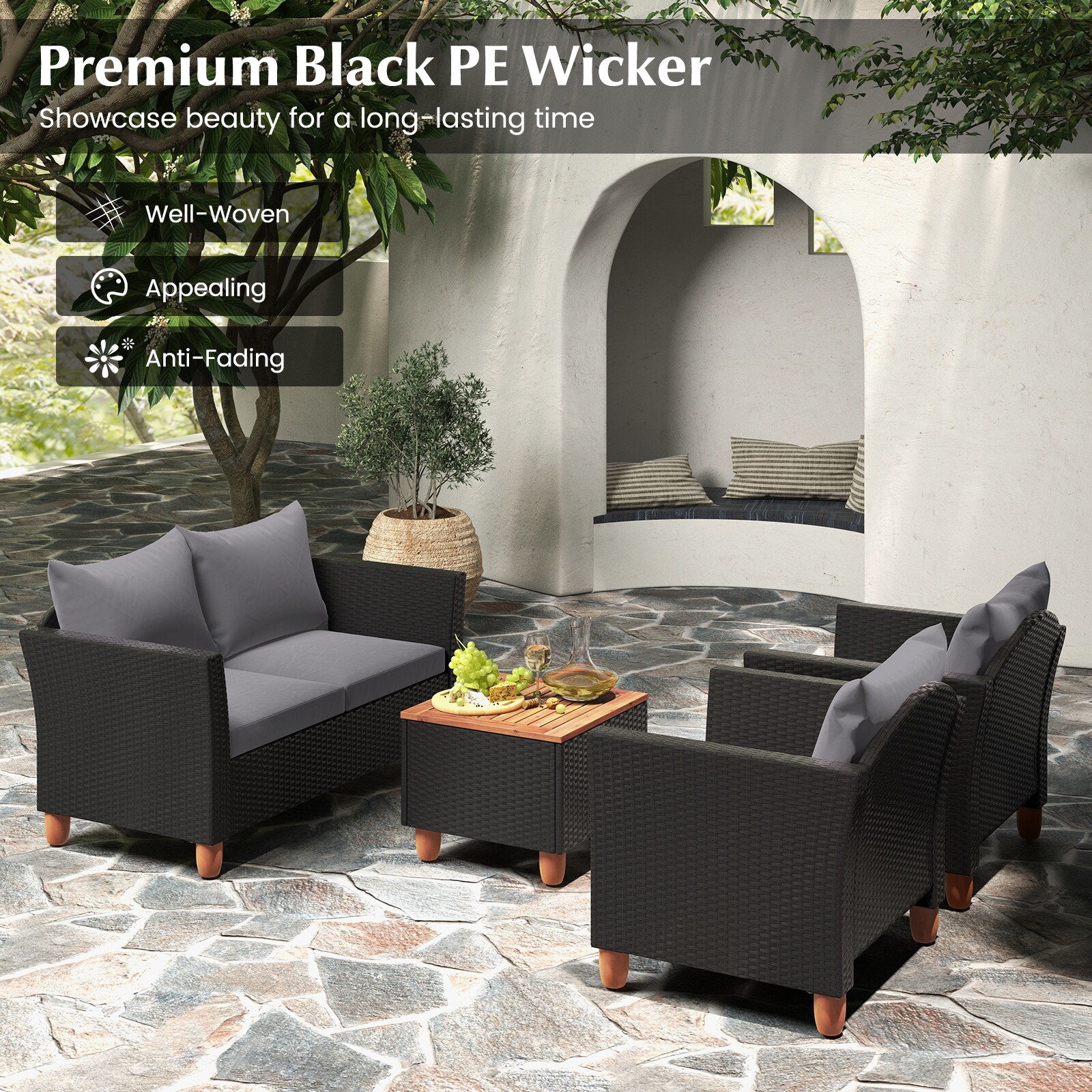 LIVIZA OUJ72334GR-X Patio-Conversation-Sets - View #5