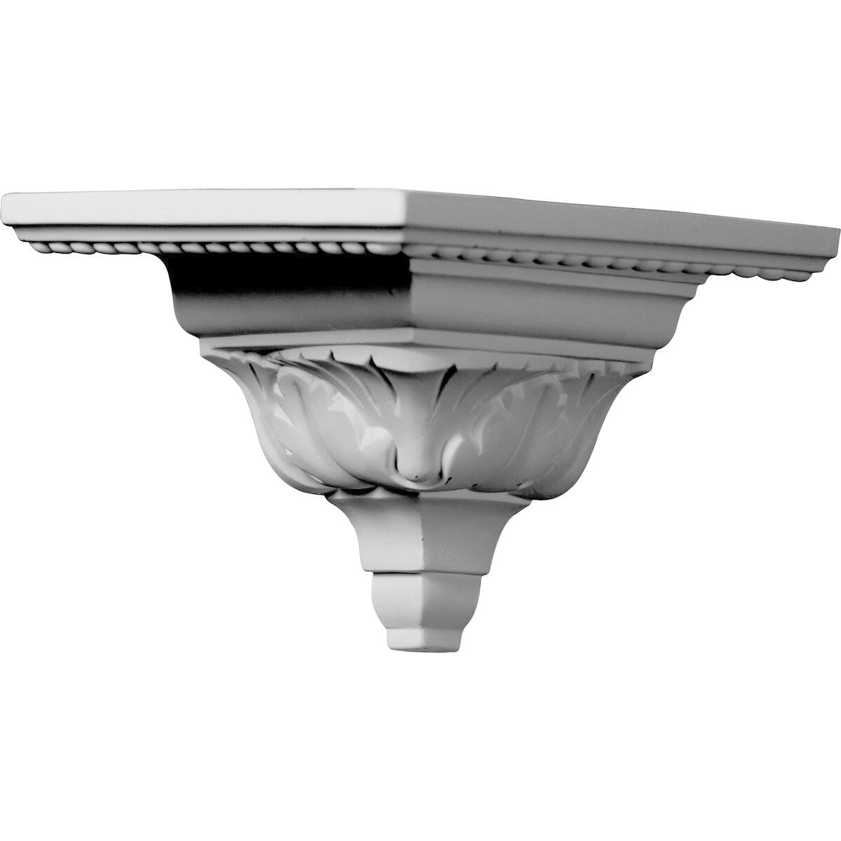 Ekena Millwork MOC05X06TI Tirana 5-1/4-in x 6-7/8-in Interior Primed White Polyurethane Traditional Outside corner Crown Moulding Block