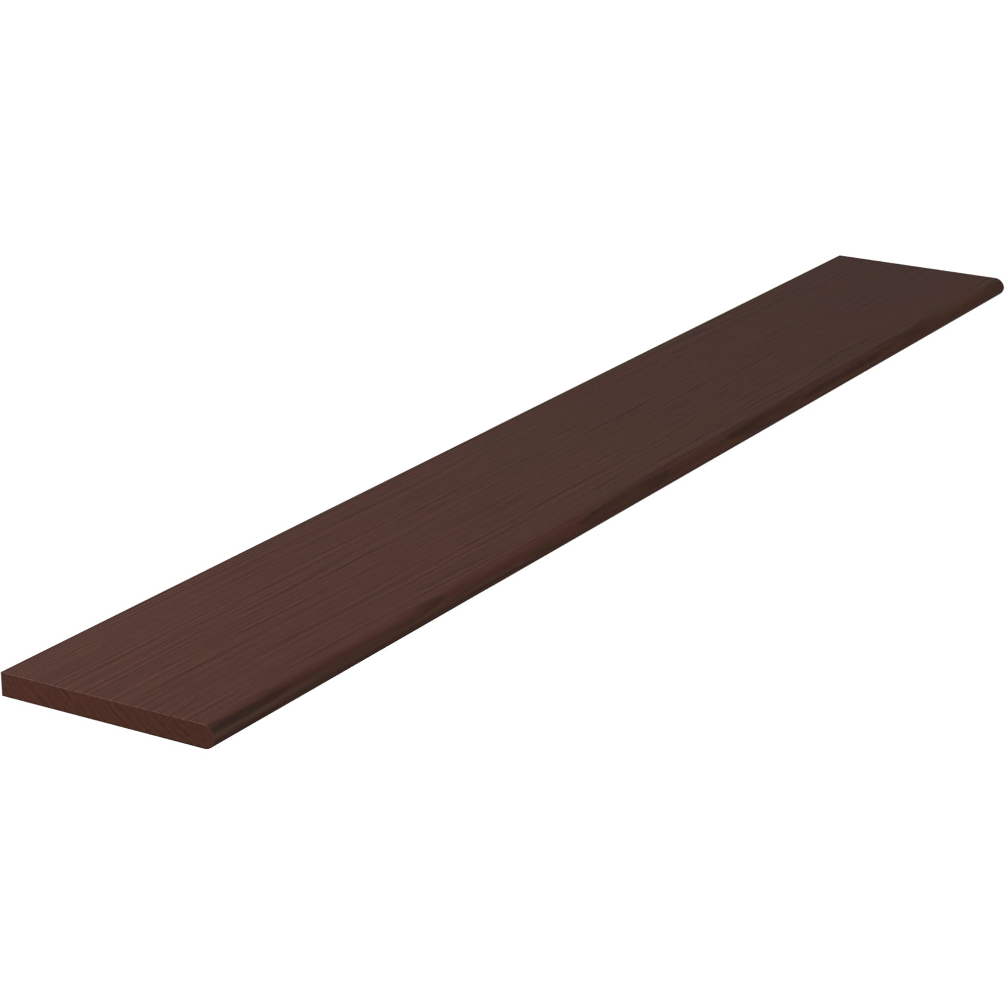 L.J. Smith Stair Systems 807010X72-W 72-in x 10.5-in x 1-in Brown Walnut No return Bullnose Stair Tread