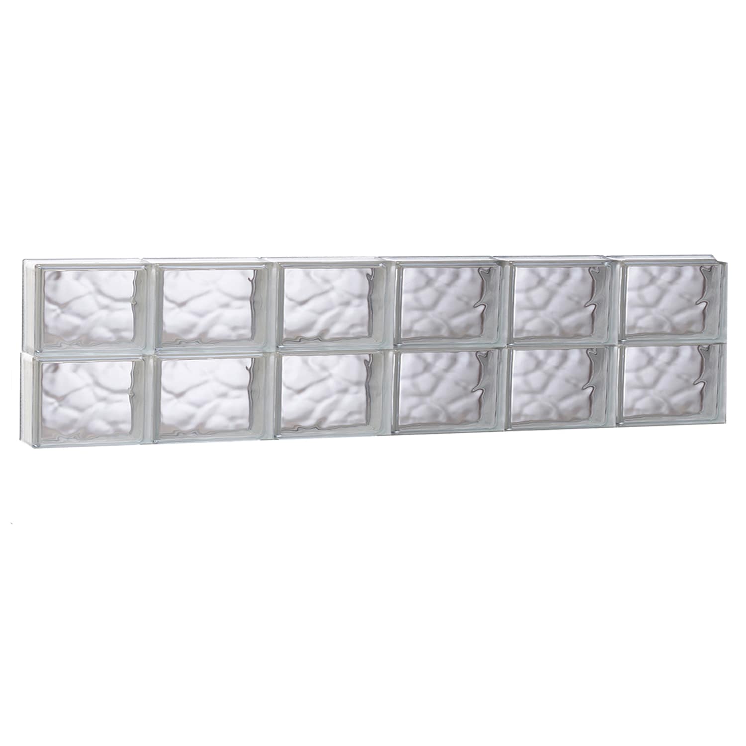 REDI2SET S4812DC Wavy Glass 46-1/2-in x 11-1/2-in Frameless Replacement Glass Block Window