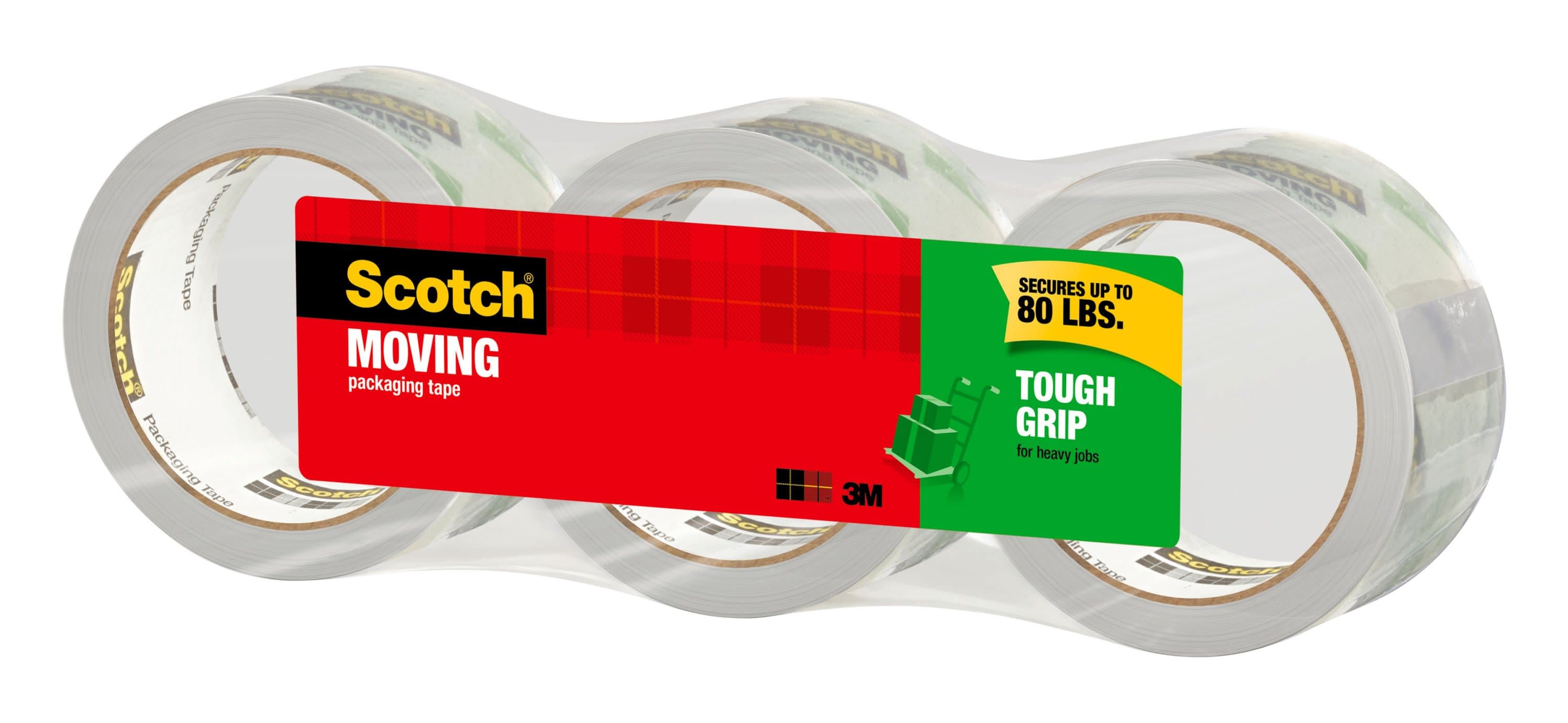 Scotch 3-Pack 1.88-in x 43.7 Yards Tough Grip Moving Tape