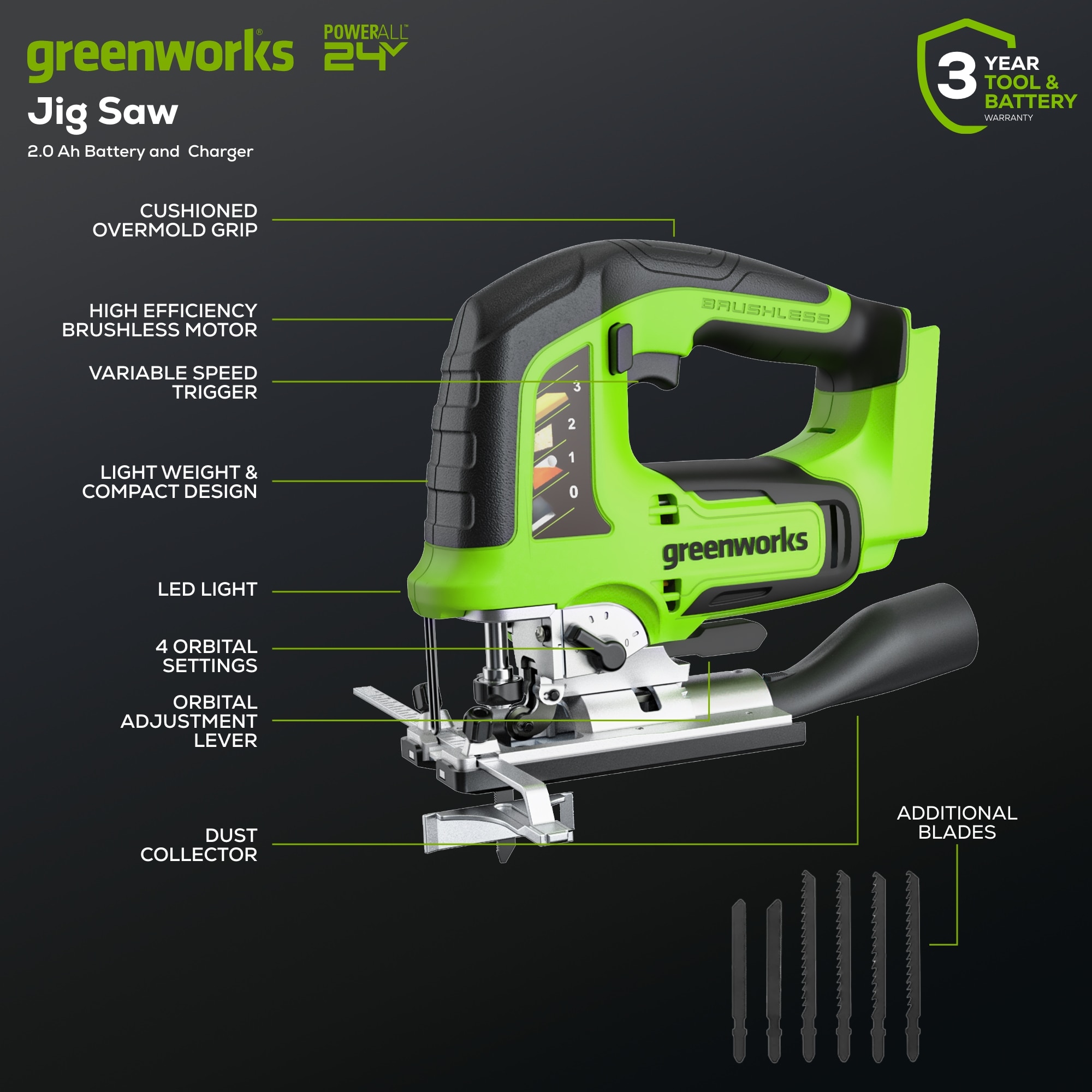 Greenworks 3602002 c100075 - View #2