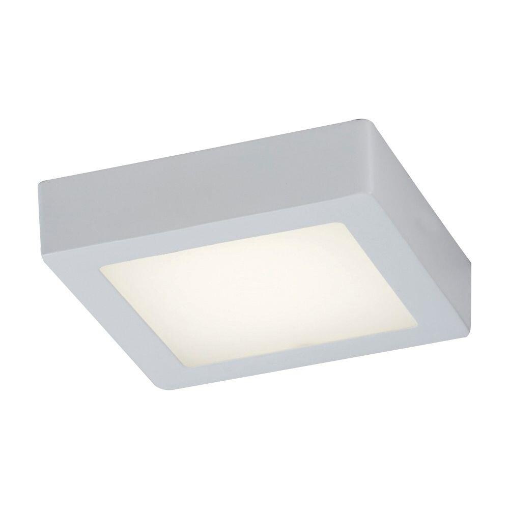PLC Lighting 7410WH 1-Light 7-in White LED Flush Mount Light ENERGY STAR