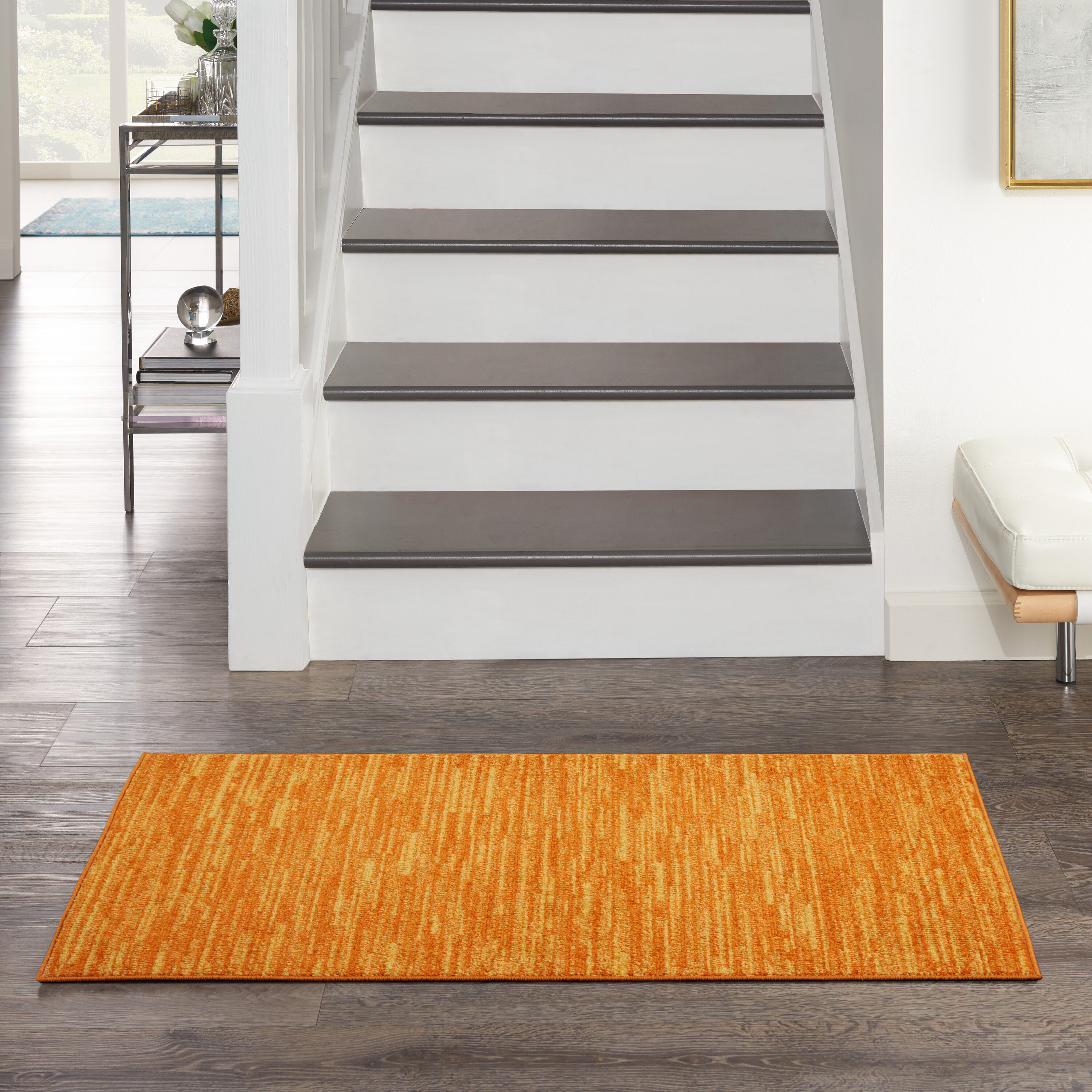 Nourison 99446825117  Essentials 2 x 4 (ft) Loomed Polypropylene Sunburst Rectangular Indoor/Outdoor Solid Runner rug