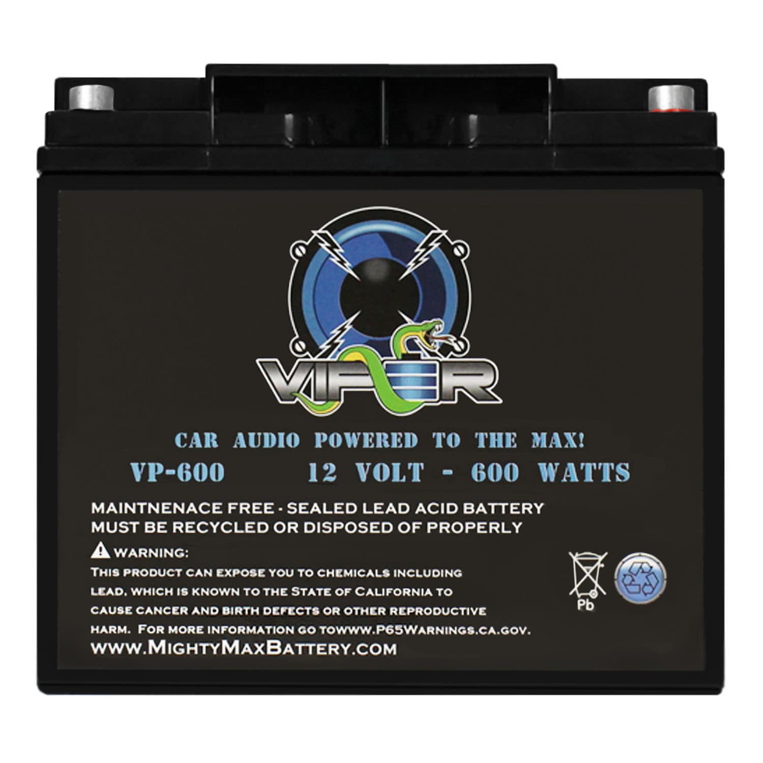Mighty Max Battery MAX3516912 600 Watt Audio Battery To Power Car Stereo System Rechargeable Sealed lead acid 12180 Backup power Batteries