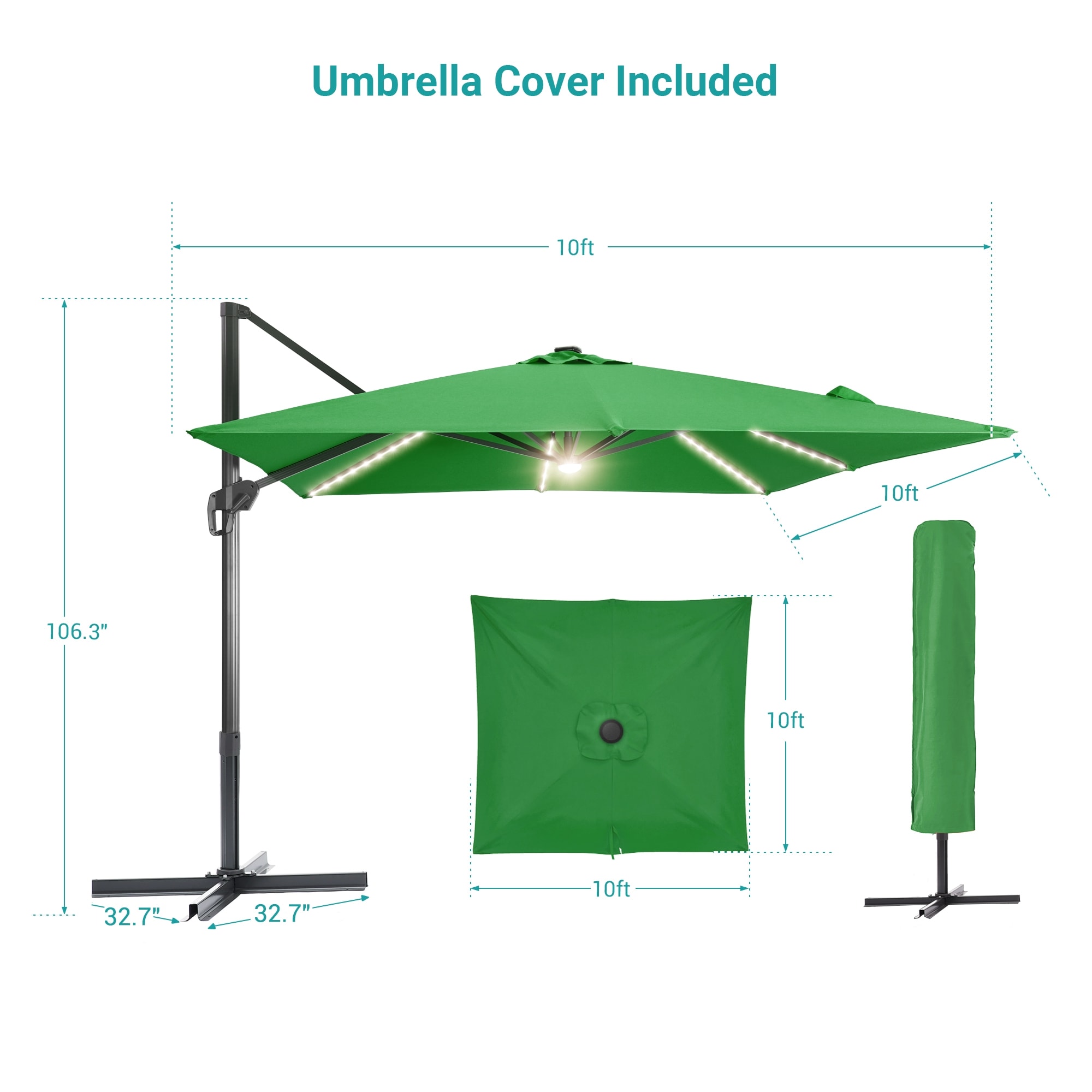 ACEGOSES LW-LED1010-KG Umbrellas-2 - View #2