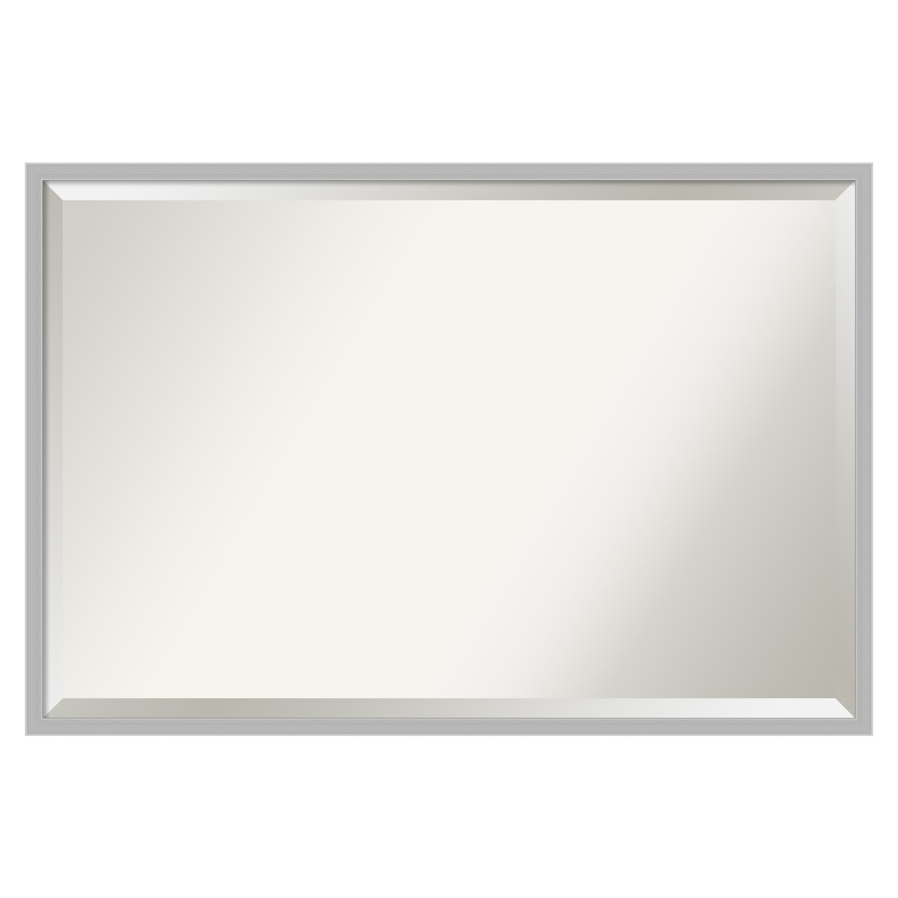 Hera Chrome Polished Silver 25" x 37" Rectangular Wall Mirror