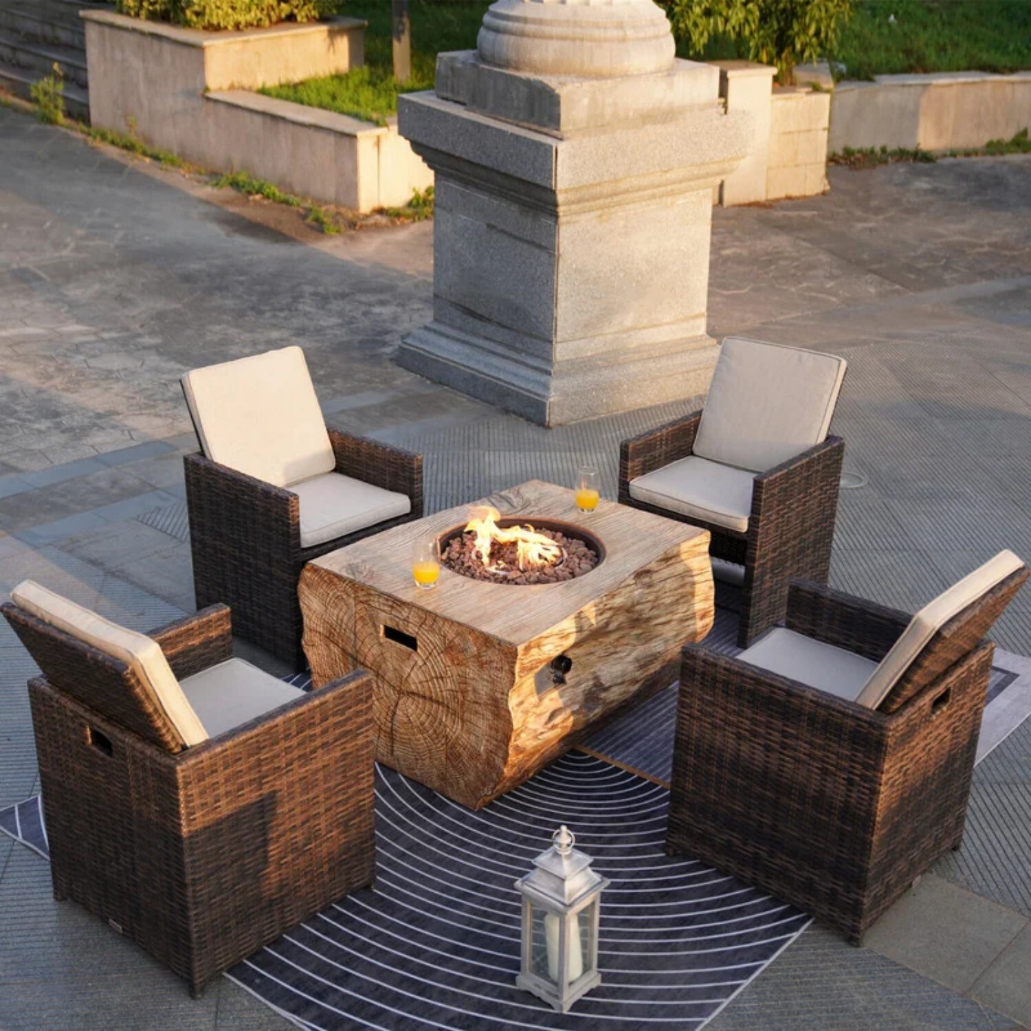 Direct Wicker DWG-217034C-BR Patio-Dining-Sets - View #3