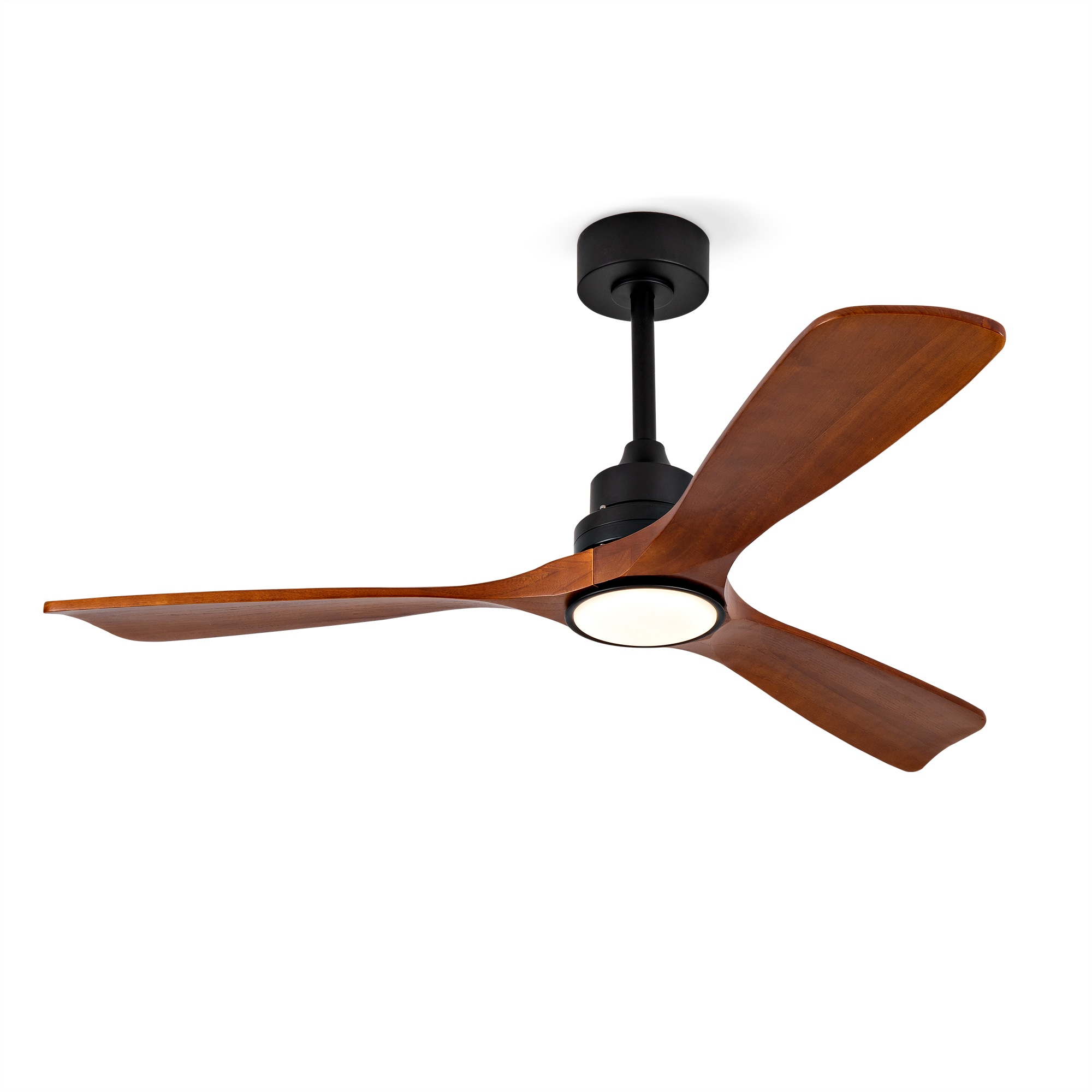 Tatayosi JJ-P338635 52 Inch Black Modern Ceiling Fan with Dimmable LED Light and Remote Control