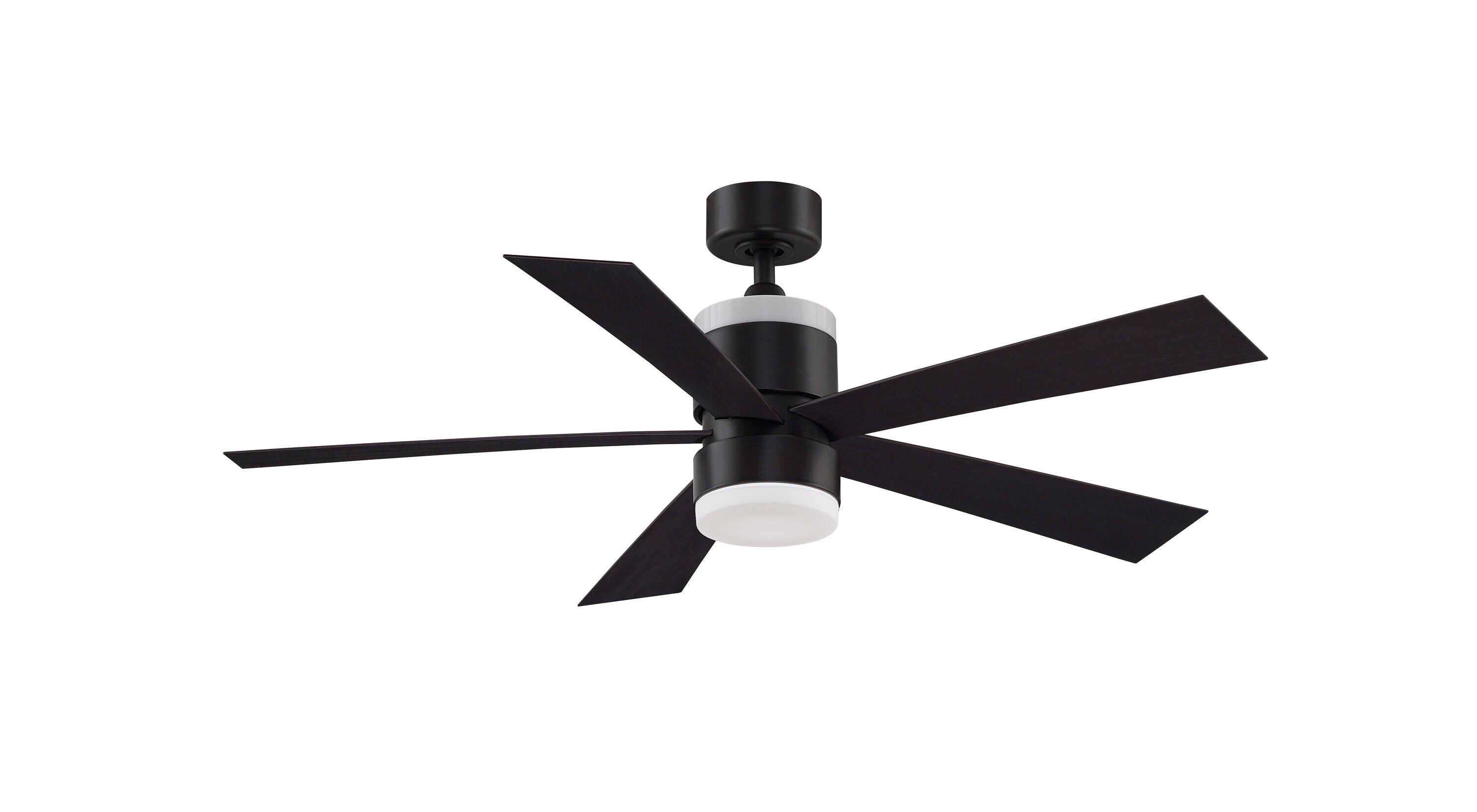 Fanimation Torch 52-in Matte White LED Indoor/Outdoor Ceiling Fan with Remote (5-Blade)