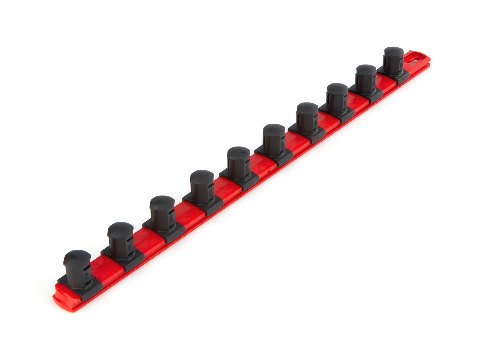 TEKTON OSR33110 Plastic Socket storage - 3/4 in drive x 18 inch socket rail with 10 clips
