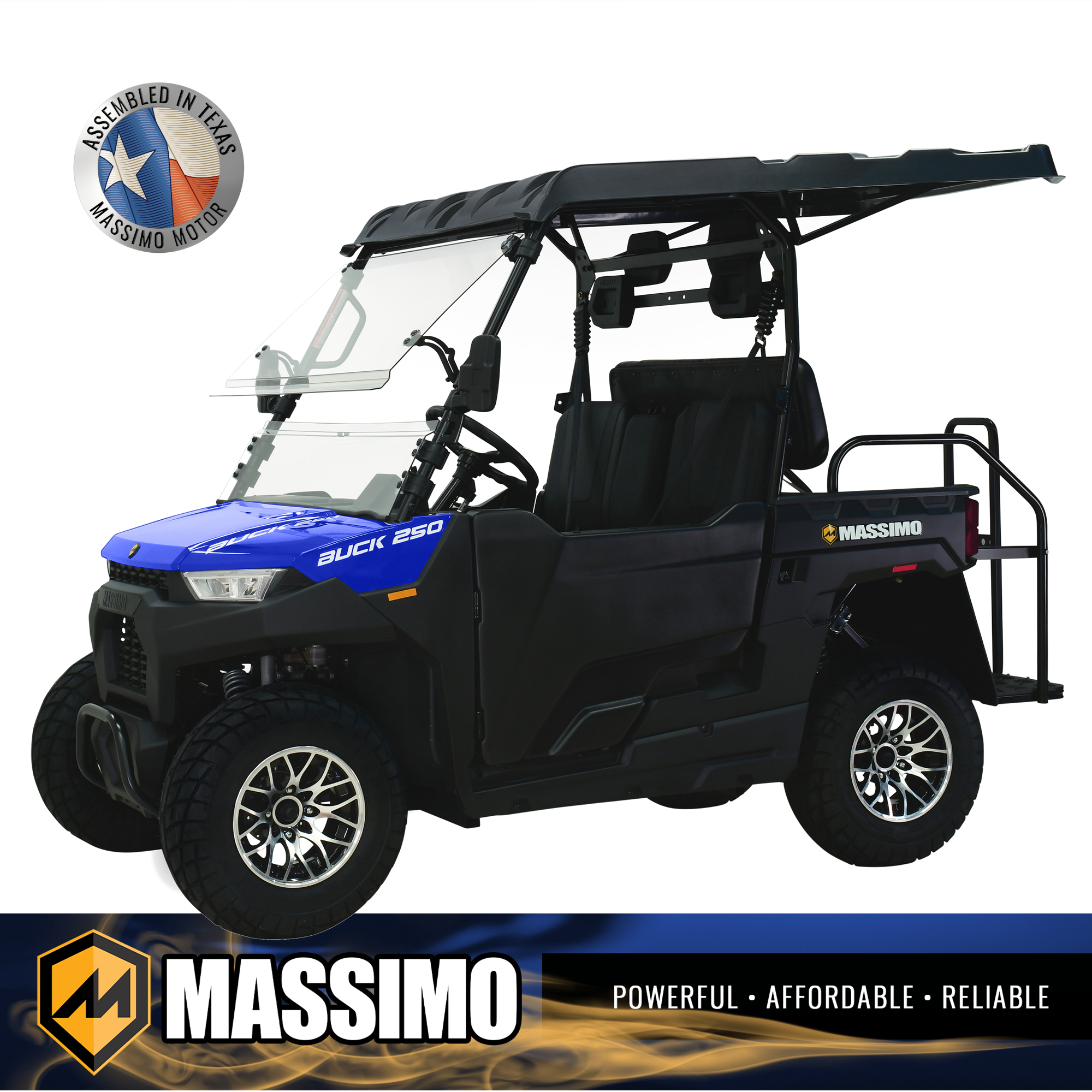 Massimo MM-BK250X-BL Buck 250X 2WD 177cc Gas UTV Blue