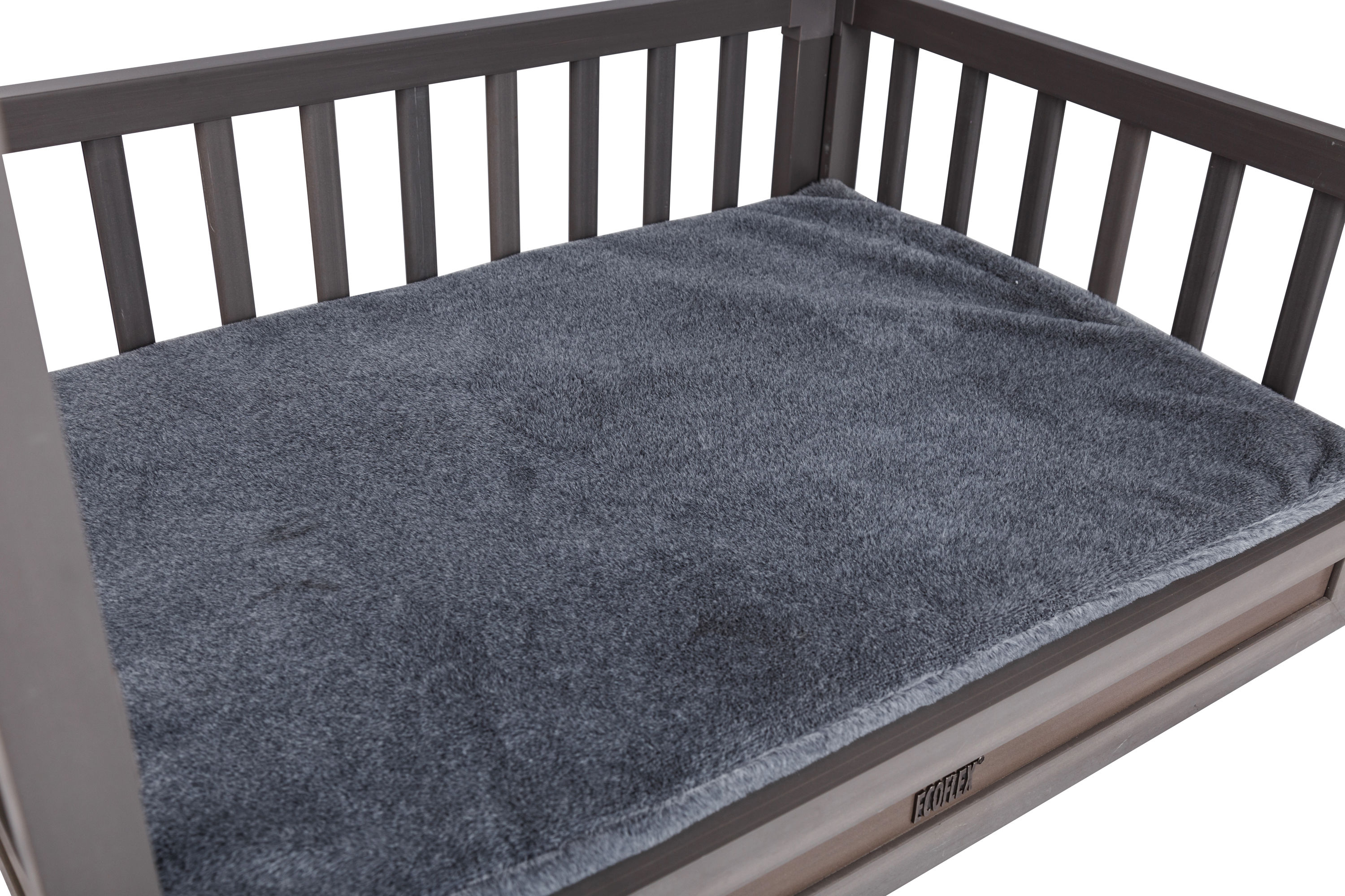 Grey ECOFLEX Elevated Orthopedic Dog Bed Nightstand