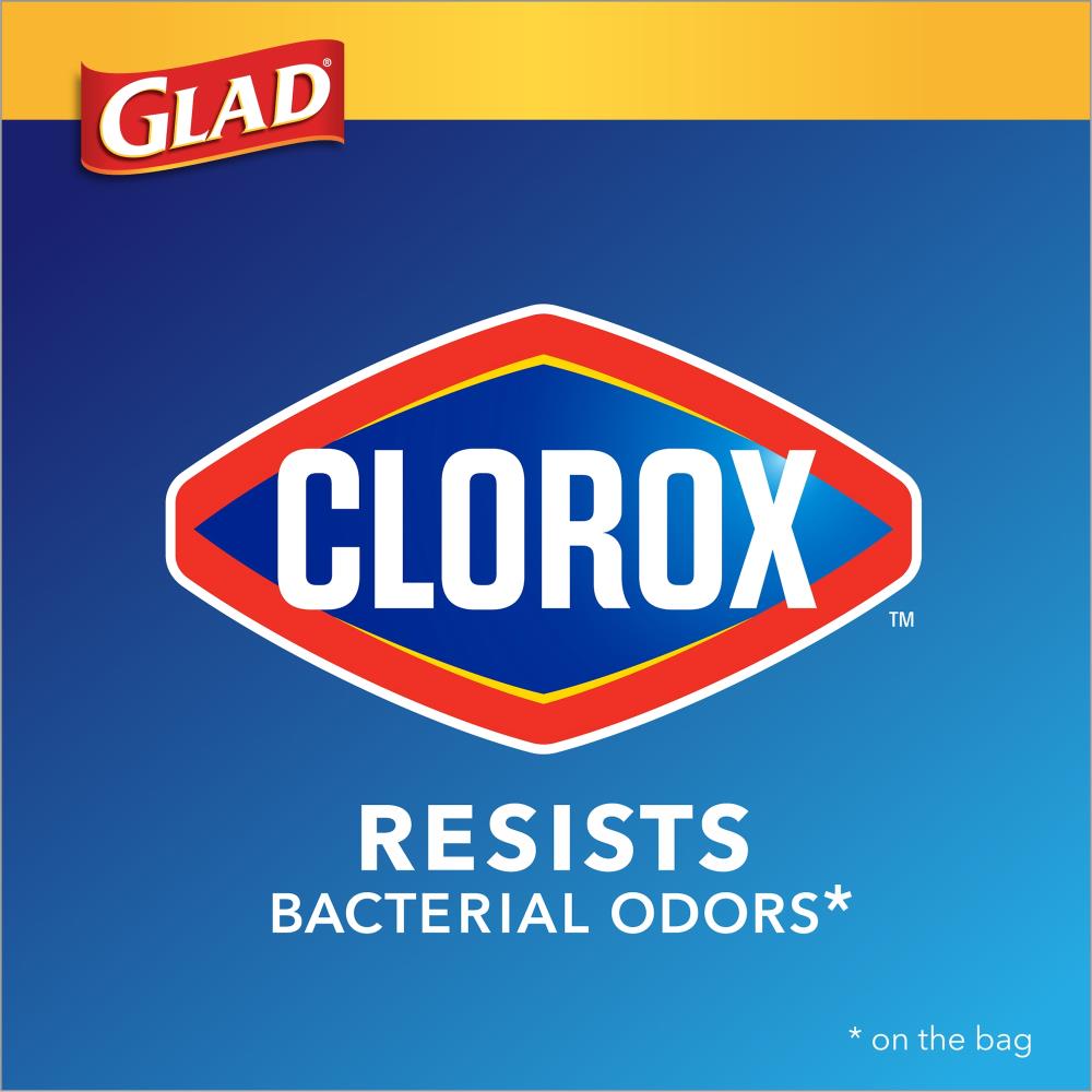 Glad with Clorox 34-Pack 4-Gallon Lemon Fresh Bleach Gray Plastic ...