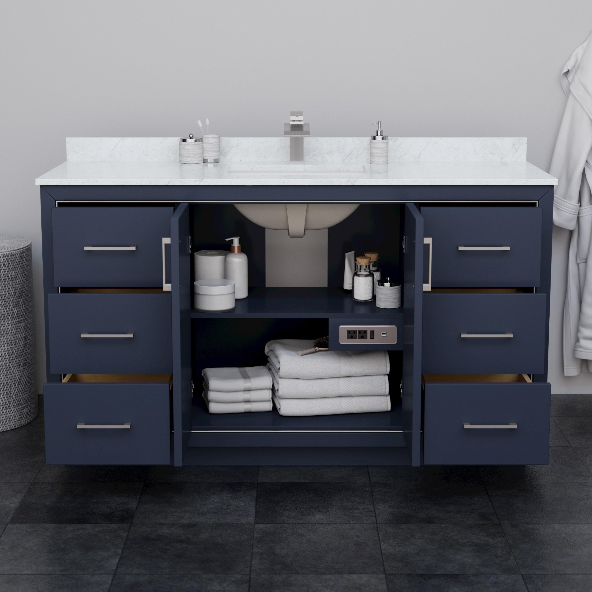 Wyndham Collection WCF111160SBNCXSXXM58 vanities - View #3