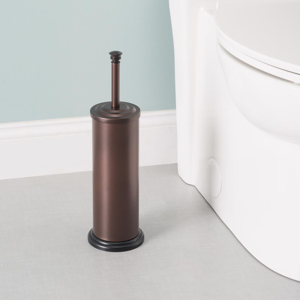 Home Basics Brushed Stainless Steel Tapered Toilet Brush Holder