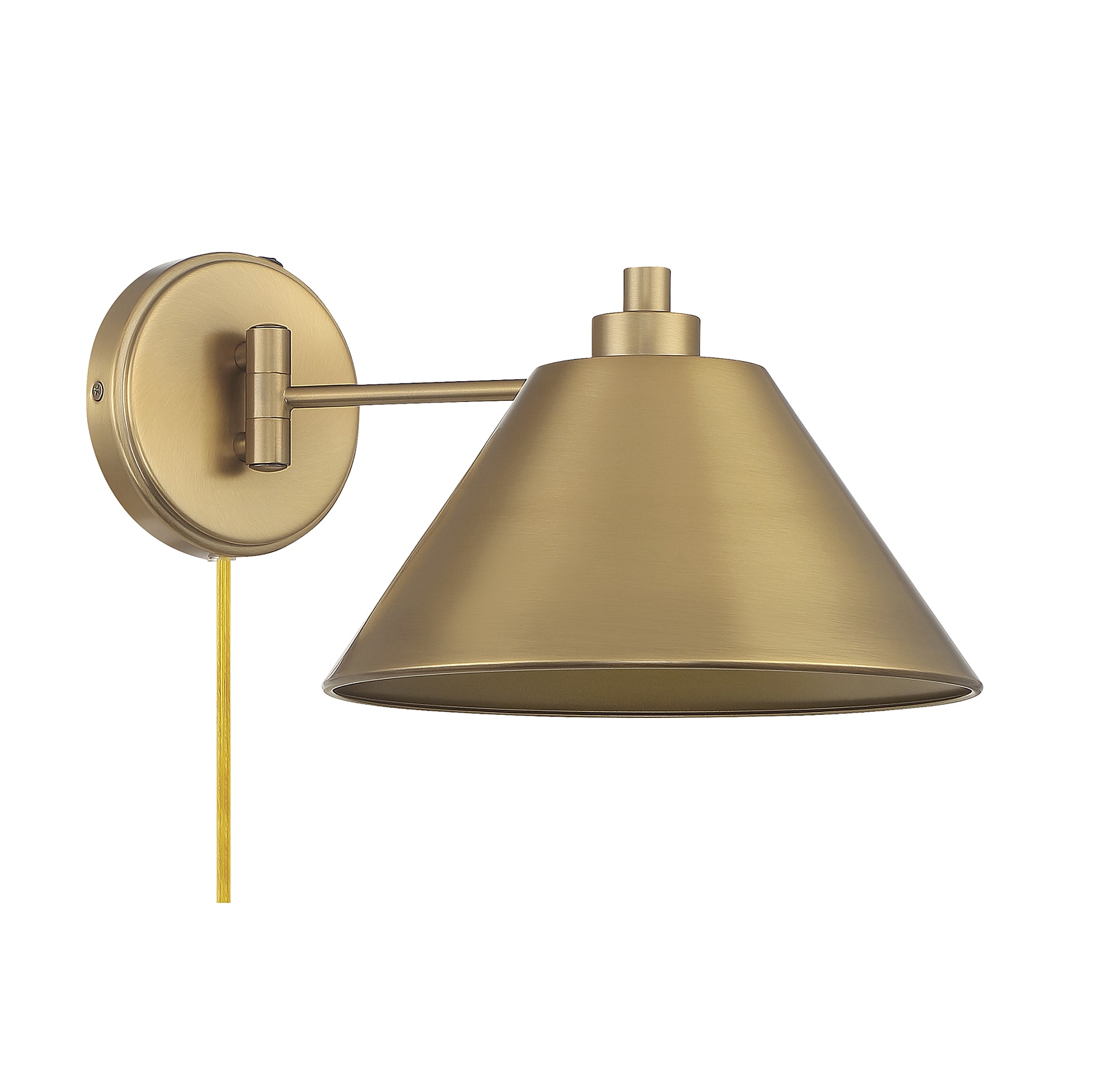 Nicholas Adjustable Arm Black and Gold Brass Wall Sconce