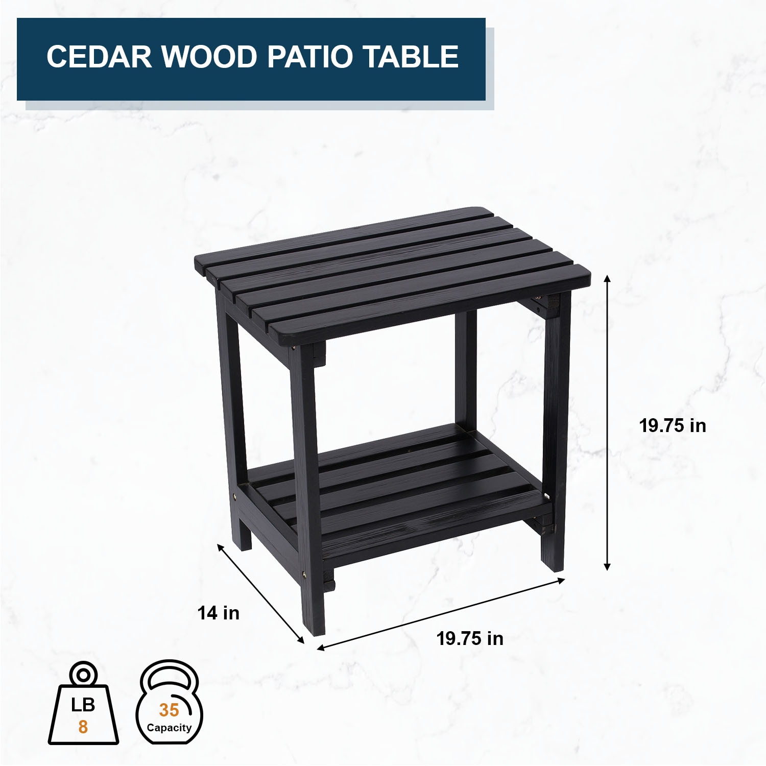 Shine Company 4114BK Patio-Tables - View #8