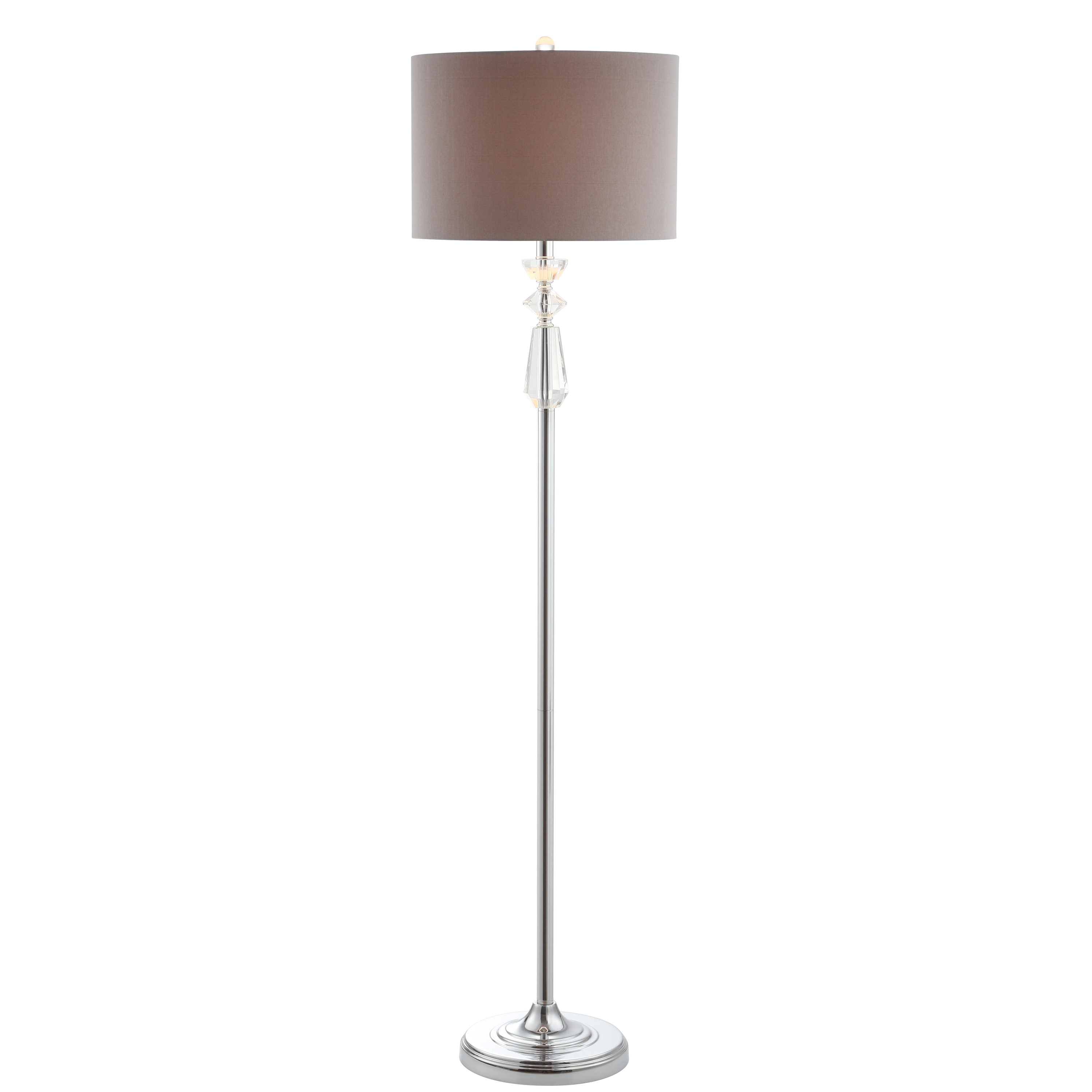 JONATHAN Y Madelyn Rechargeable Cordless 11.5-in Clear/Chrome LED Table Lamp  with Acrylic Shade in the Table Lamps department at