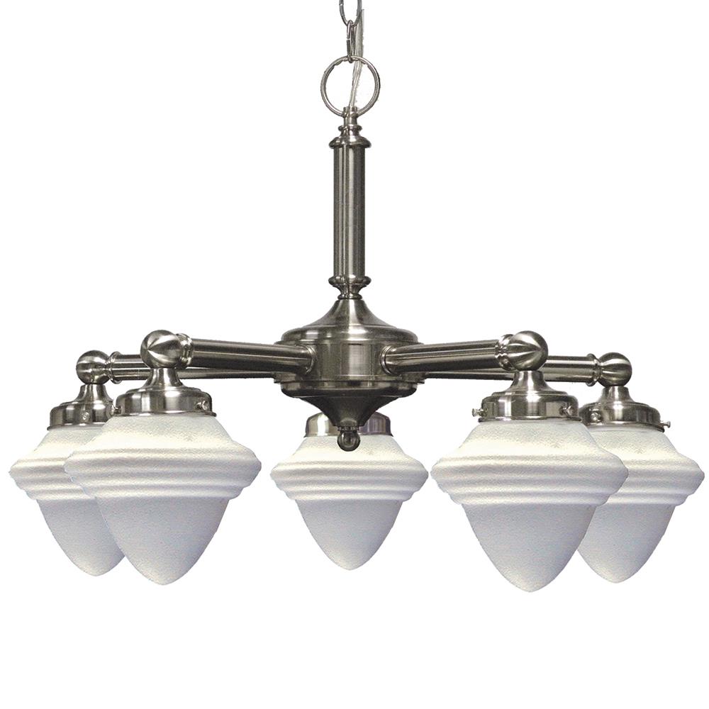  LWMQ-41390 Khaleesi 1-Light Satin Chrome Transitional Chandelier