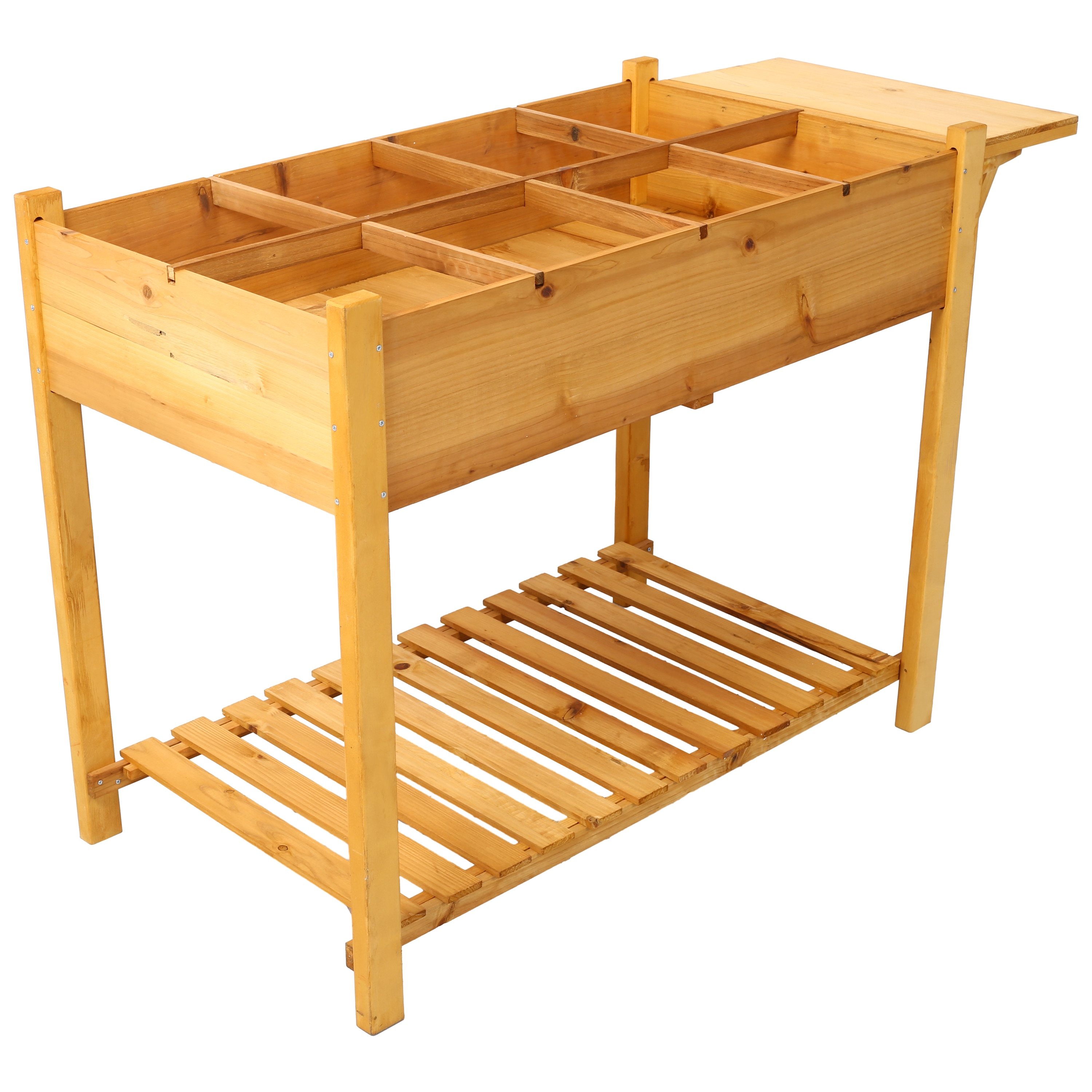 Zeus & Ruta BL04RGB-06 3.12-cu ft 22-in W x 49-in L x 32-in H Brown Wood Raised Garden Bed