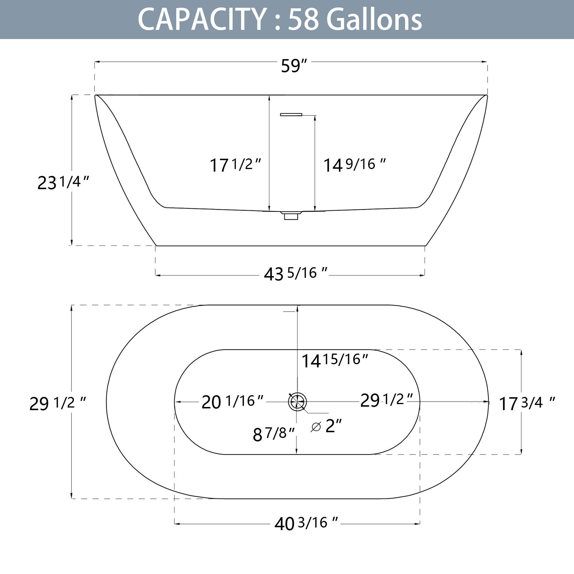 Clihome TC-414-BL bathtubs - View #17