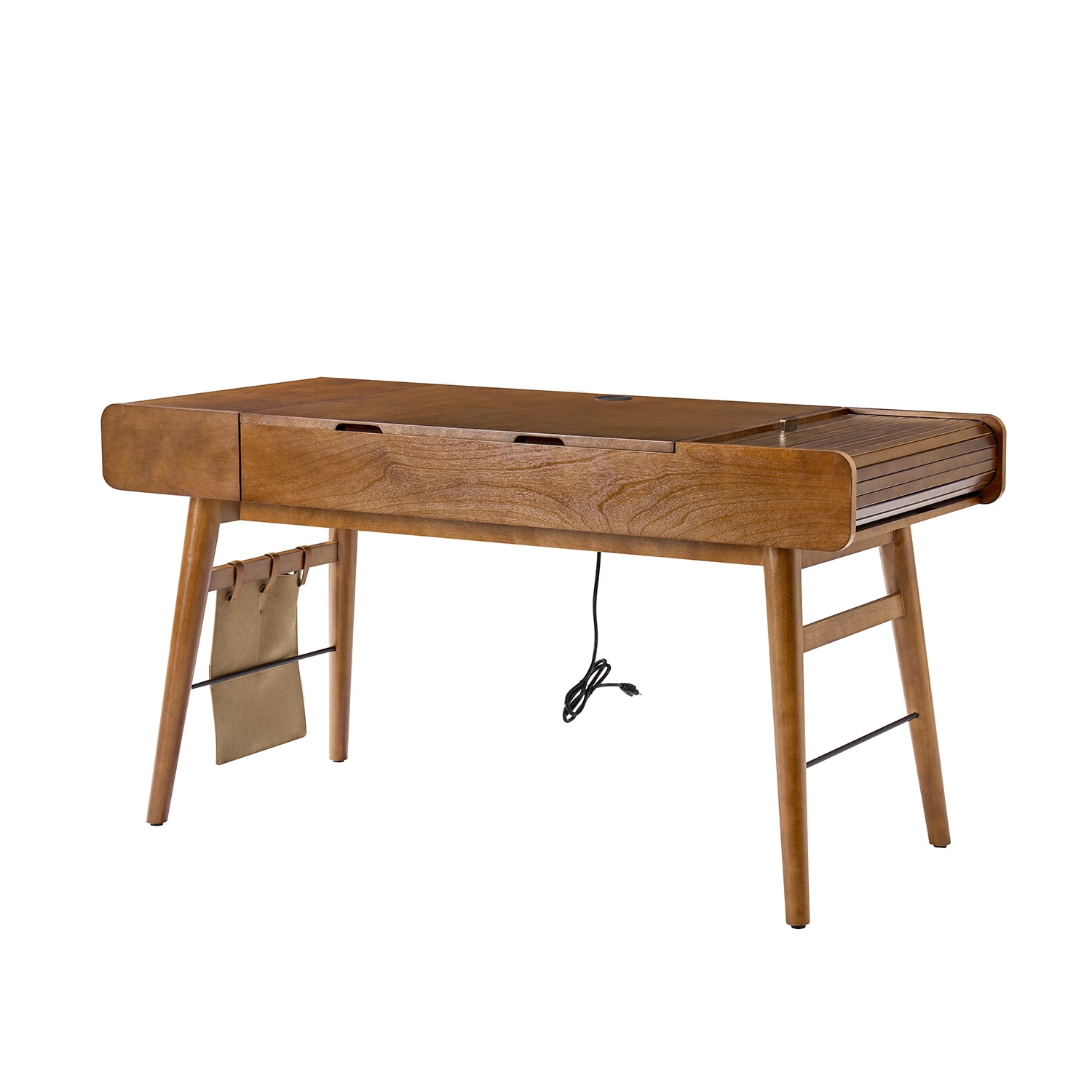 14 Karat Home Morris 60.25-in Brown Casual Rubberwood Standing desk
