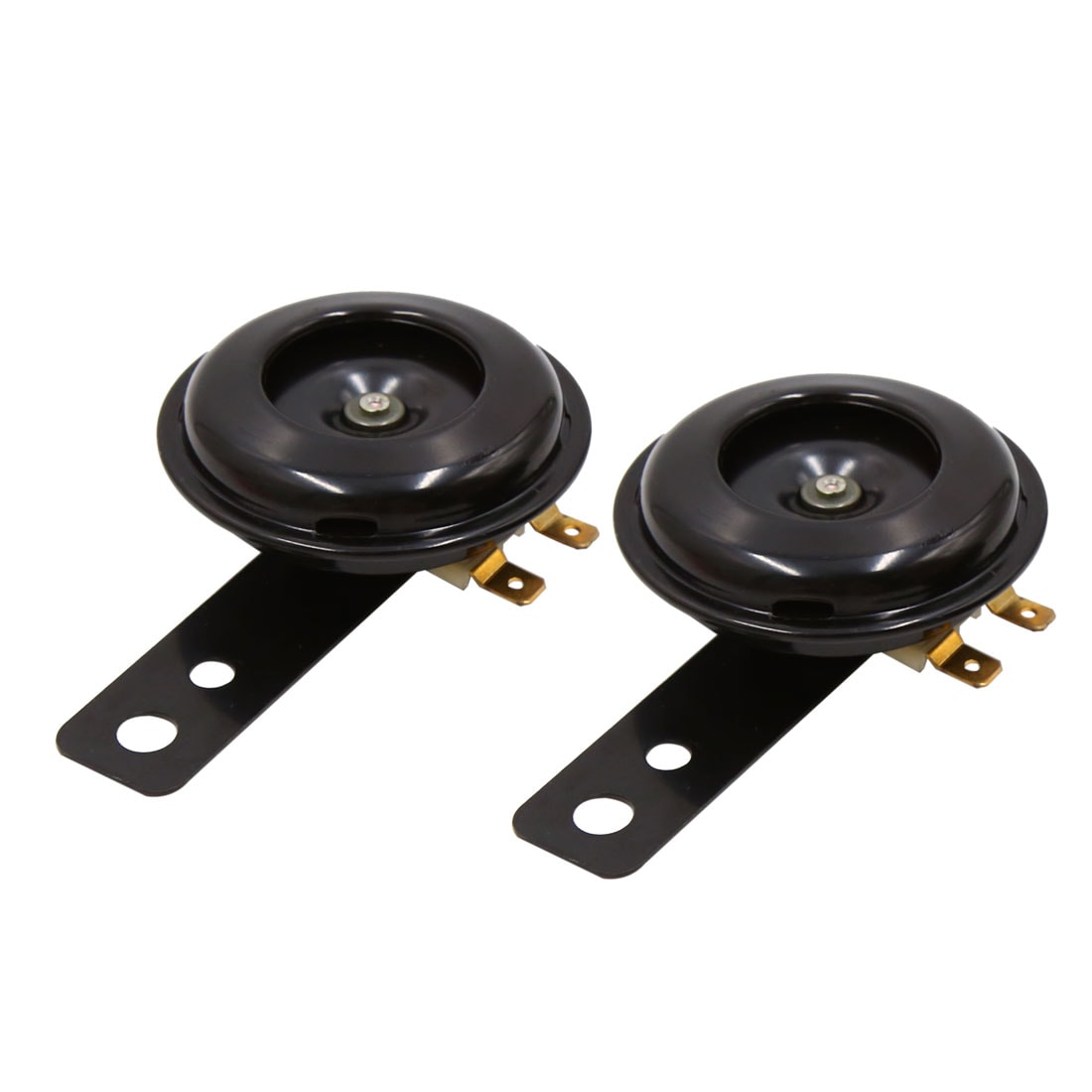 Unique Bargains 2pcs Universal Motorcycle Electric Horns Loudspeaker 6V 85db Waterproof Round Loud Horn Speakers #S26020200UX6544