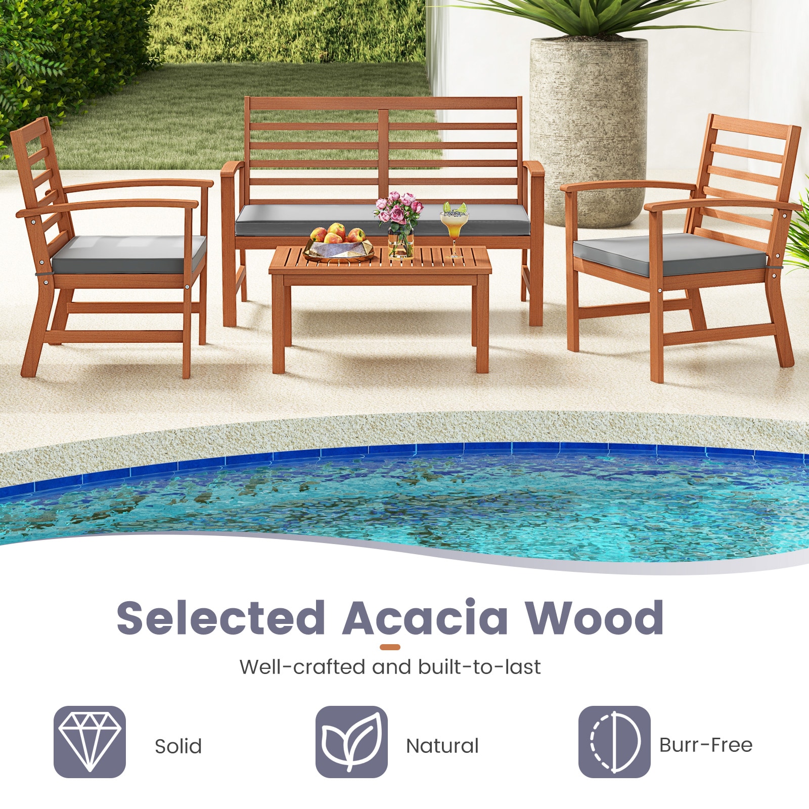 LIVIZA OUJ72078GR Patio-Conversation-Sets - View #5