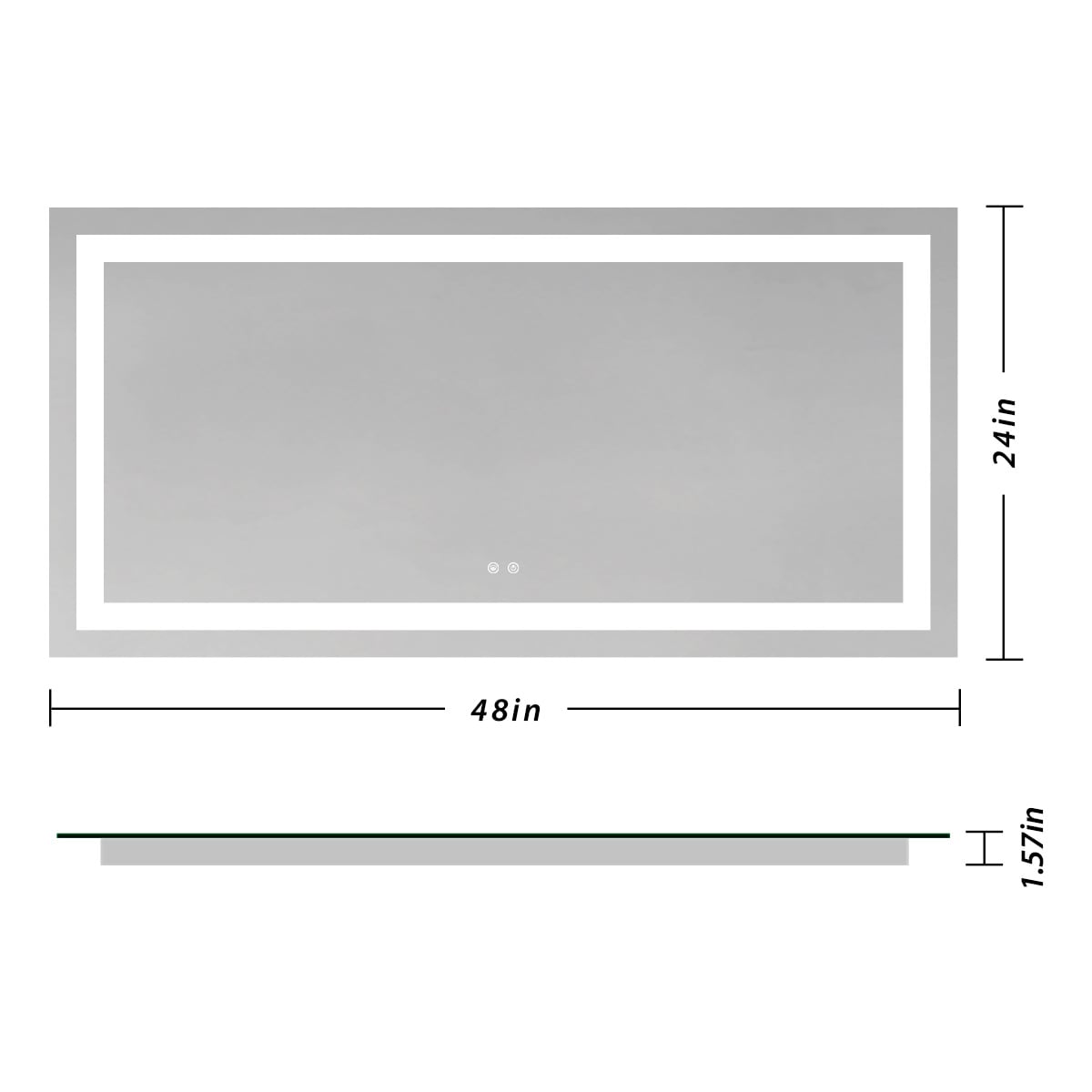 Keonjinn LW-JZ-ZG2-12161 Framed-Bath-Mirrors - View #2