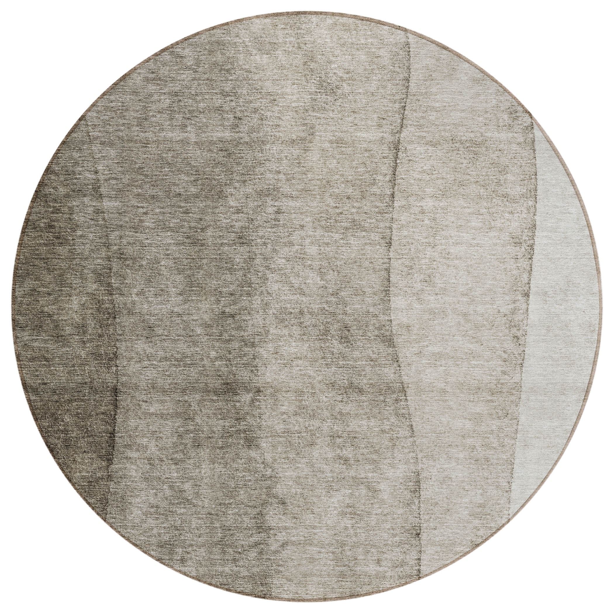 Addison Rugs ACN690TP8RO Chantille ACN690TP 8 x 8 (ft) Polyester Taupe Round Indoor/Outdoor Geometric Machine washable Area rug