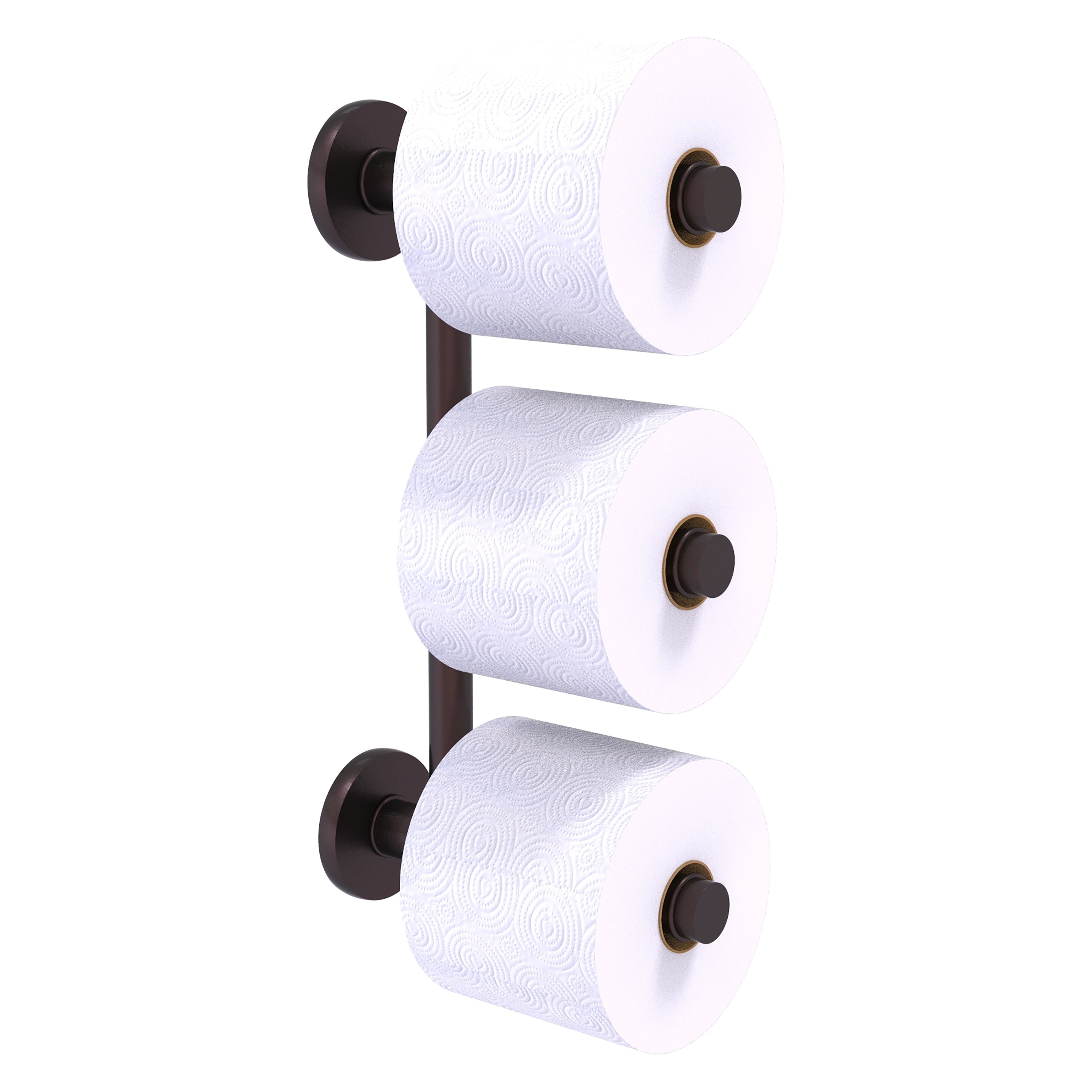 Allied Brass P1000-24-3-ABZ Prestige Skyline Antique Bronze Wall mount Double post Toilet Paper Holder 3 -Rolls with Storage