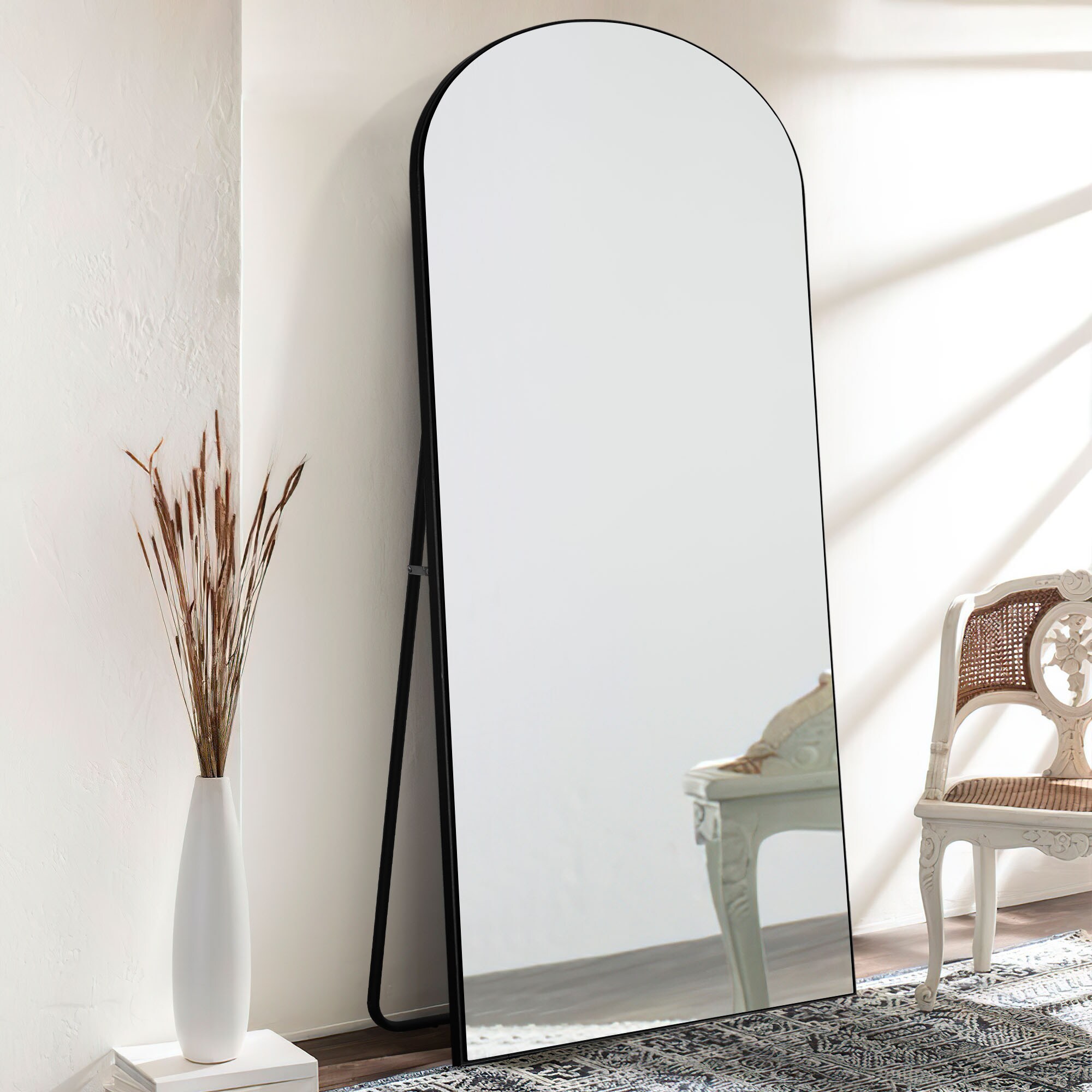 NeuType 29-in W x 68-in H Arch Gold Framed Full Length Floor Mirror