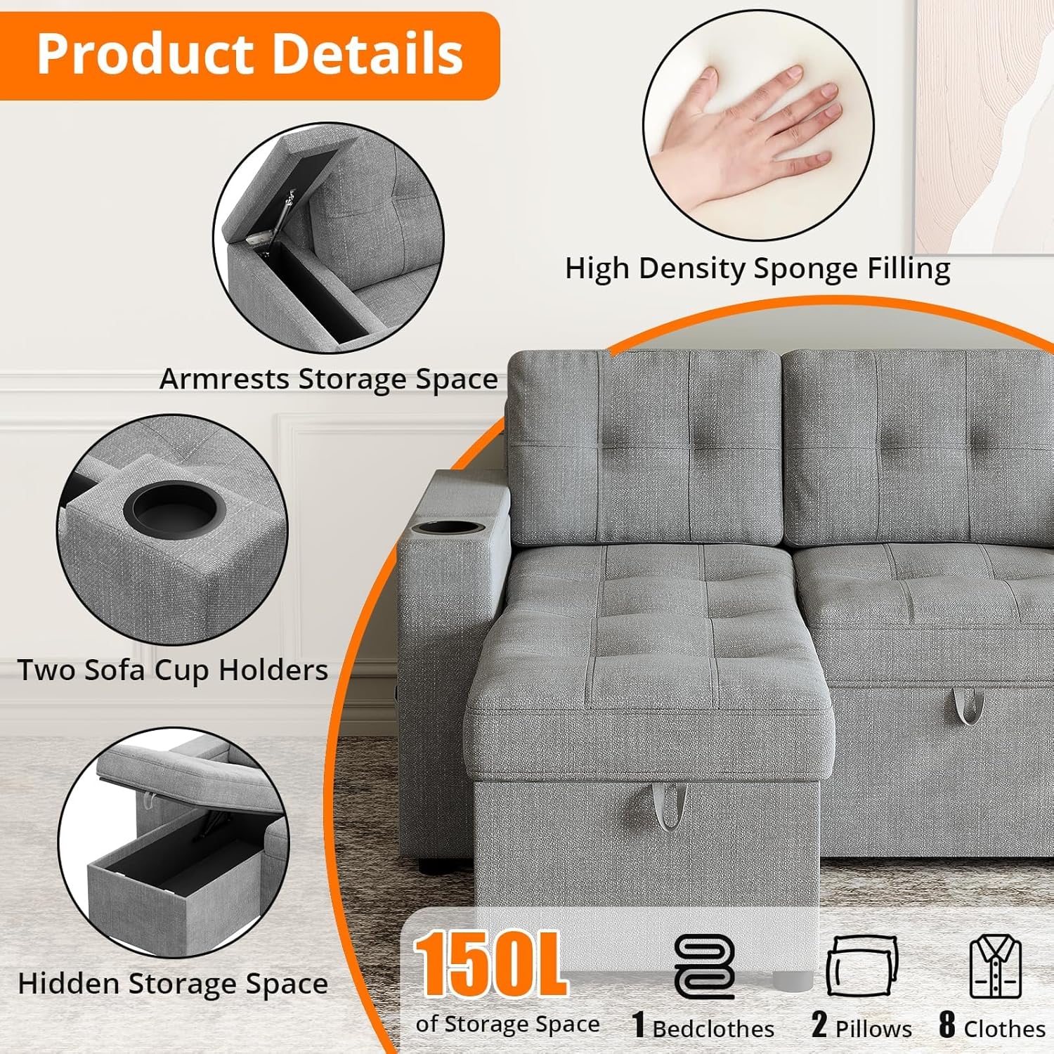 WhizMax PD-PHO-16K7BD58 futons - View #5