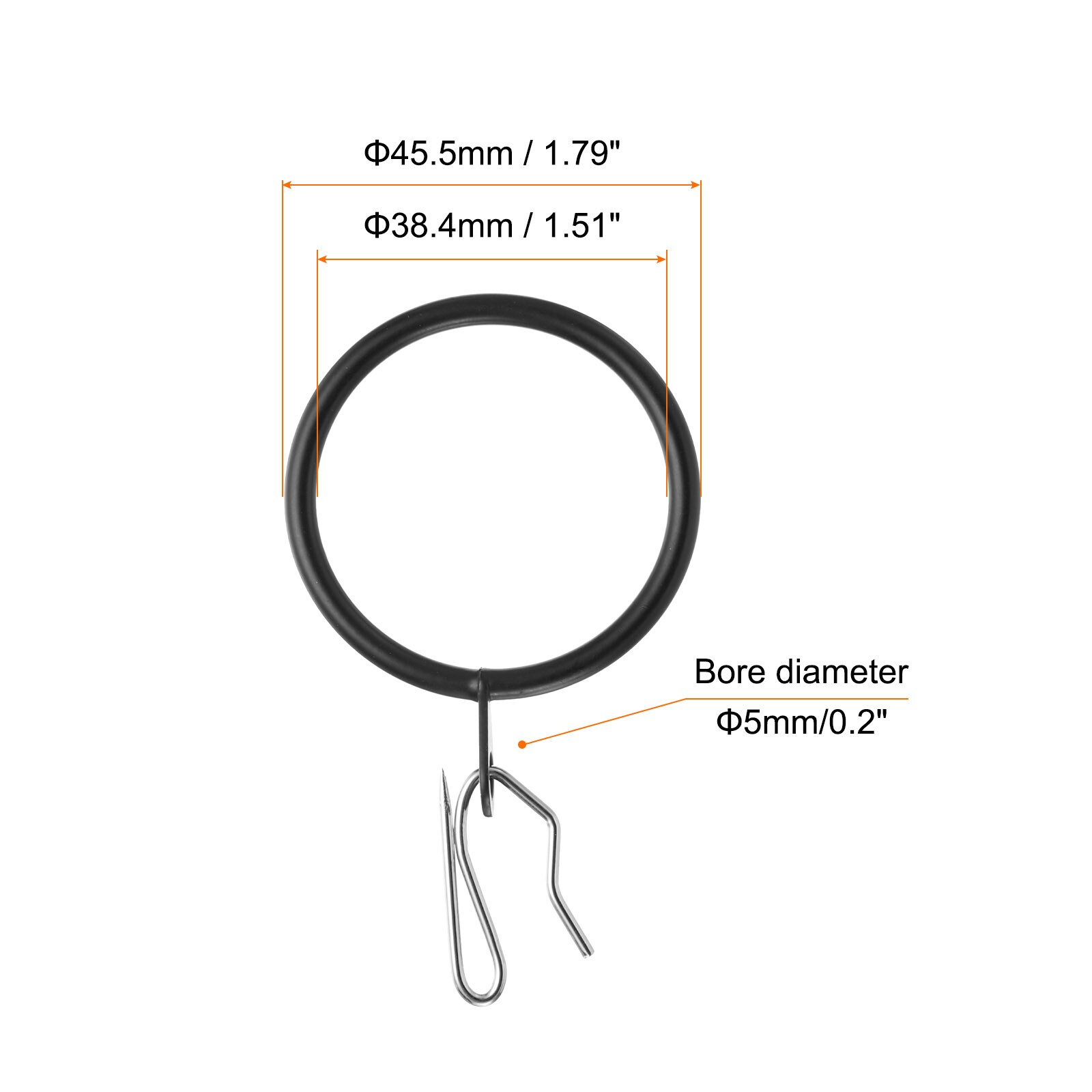Unique Bargains S26012701UX2028 Shower-Rings-Hooks - View #2