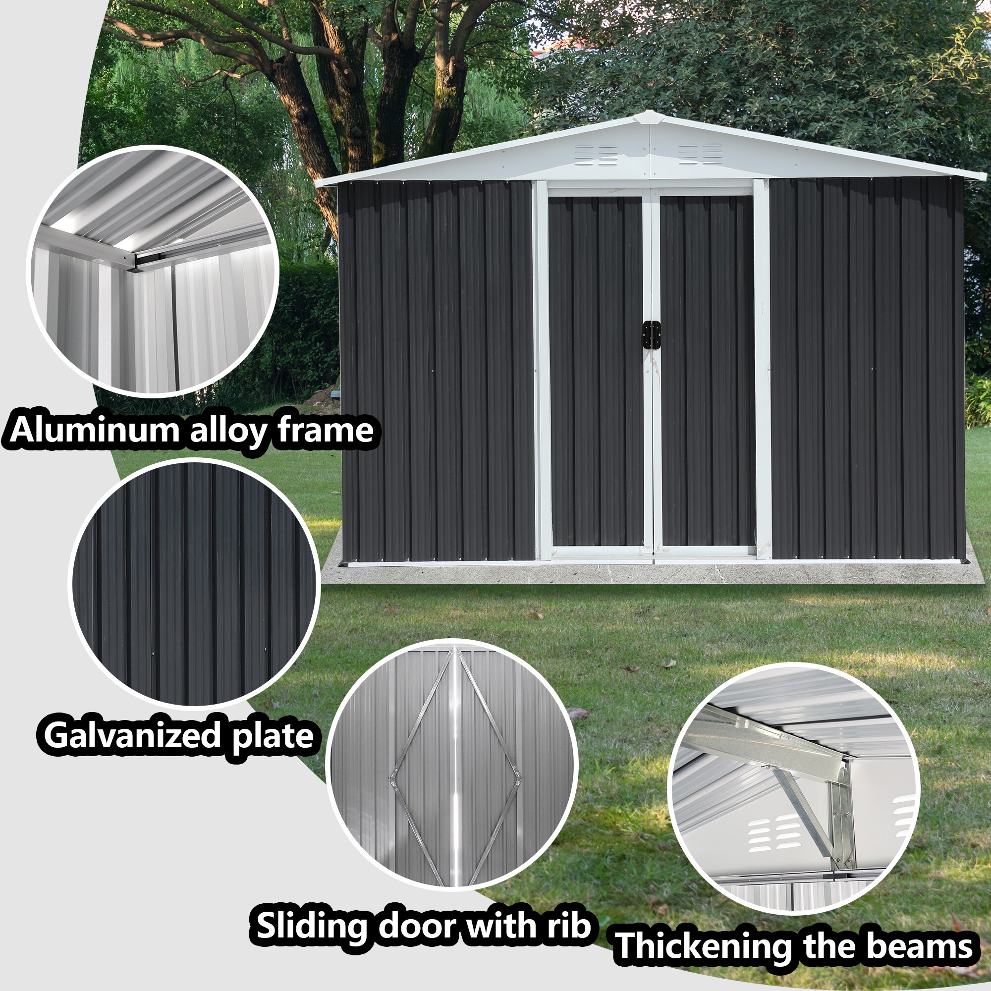 LOVMOR SF-J-W2794S00007 Metal-Storage-Buildings-Sheds - View #5