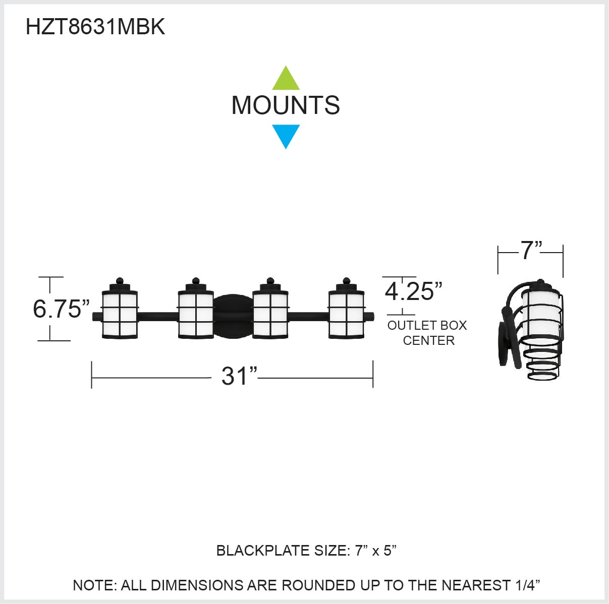 Quoizel HZT8631MBK b089995 - View #6