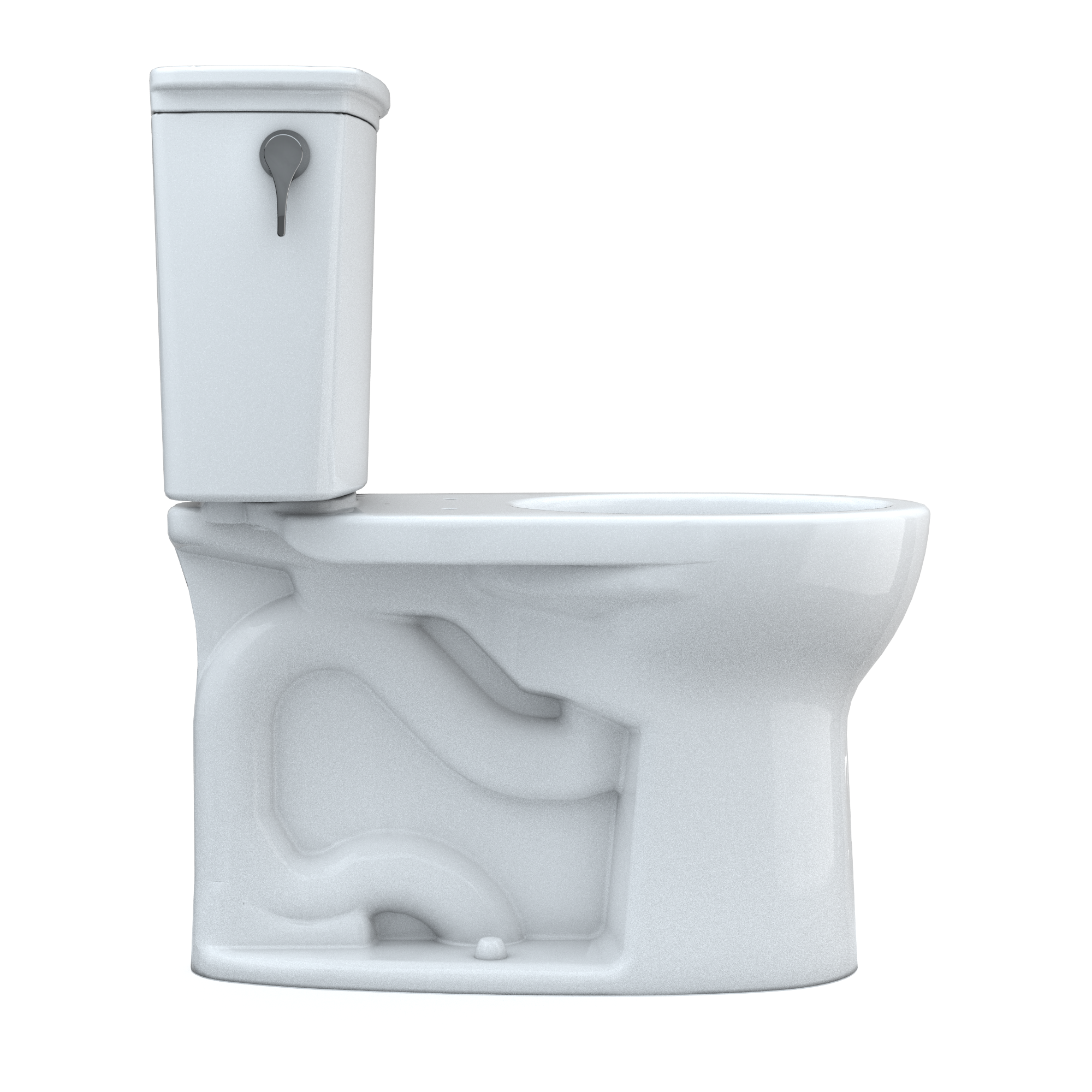 Round Bone Vitreous China Two-Piece Toilet with Tornado Flush