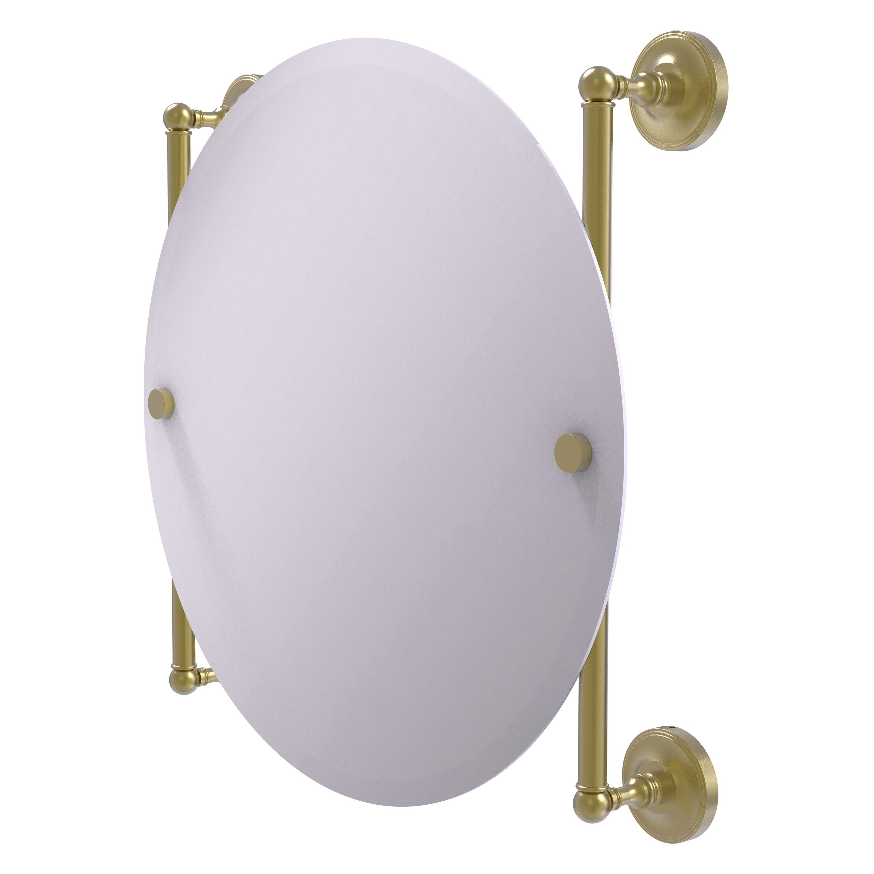 Allied Brass PR-27-90-SBR Prestige Regal 22-Inches x 22-Inches Beveled Frameless Round Bathroom Vanity Mirror ( Satin Brass )
