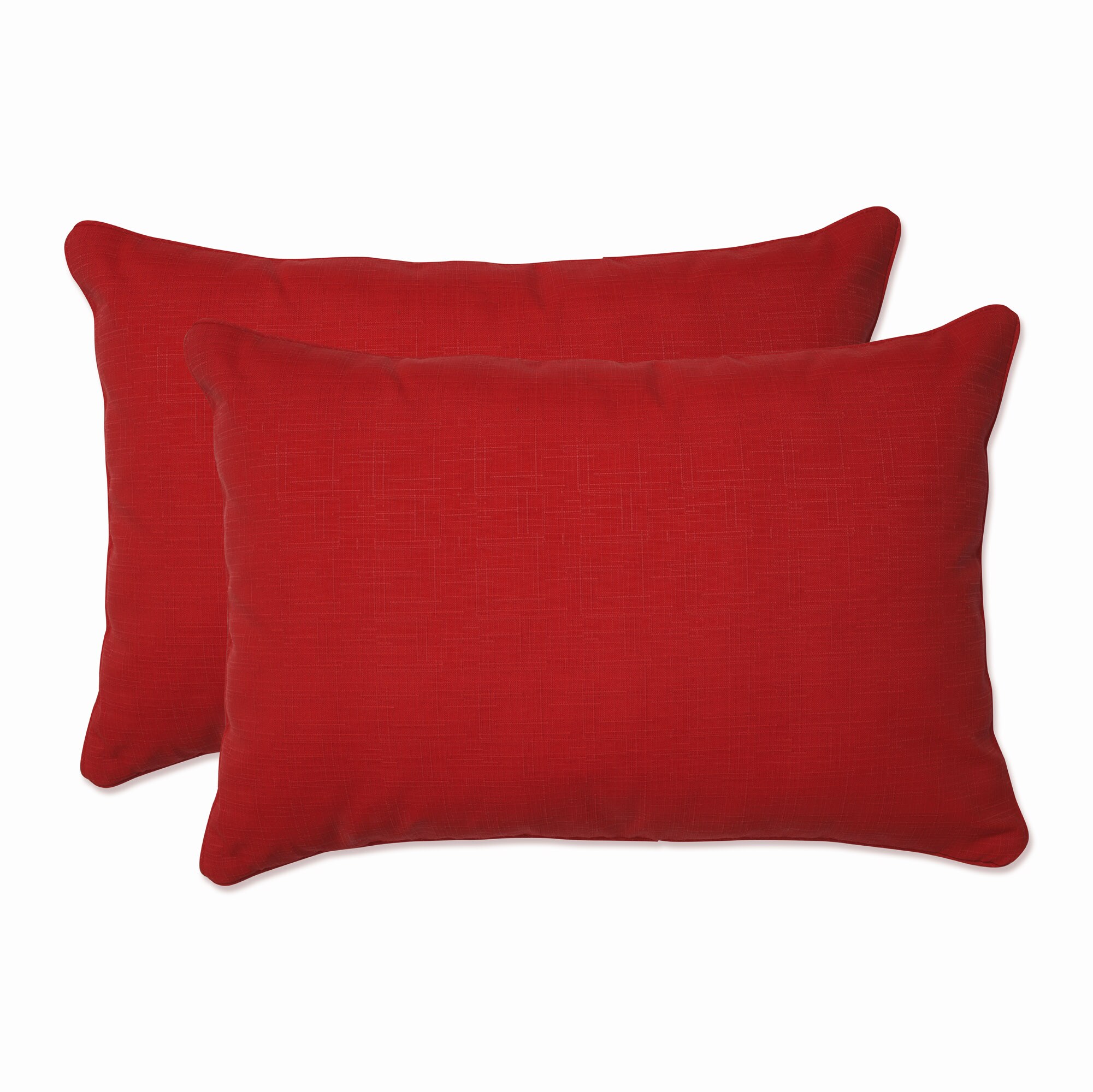 Pillow Perfect 670416 2-Pack Graphic Print Red Rectangular Throw Pillow