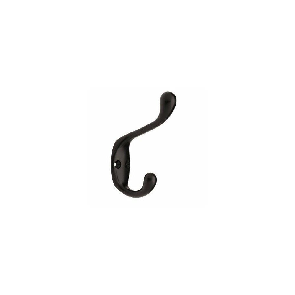 HomeStyle 3 in. Coat-Hat Hook Black at Lowes.com